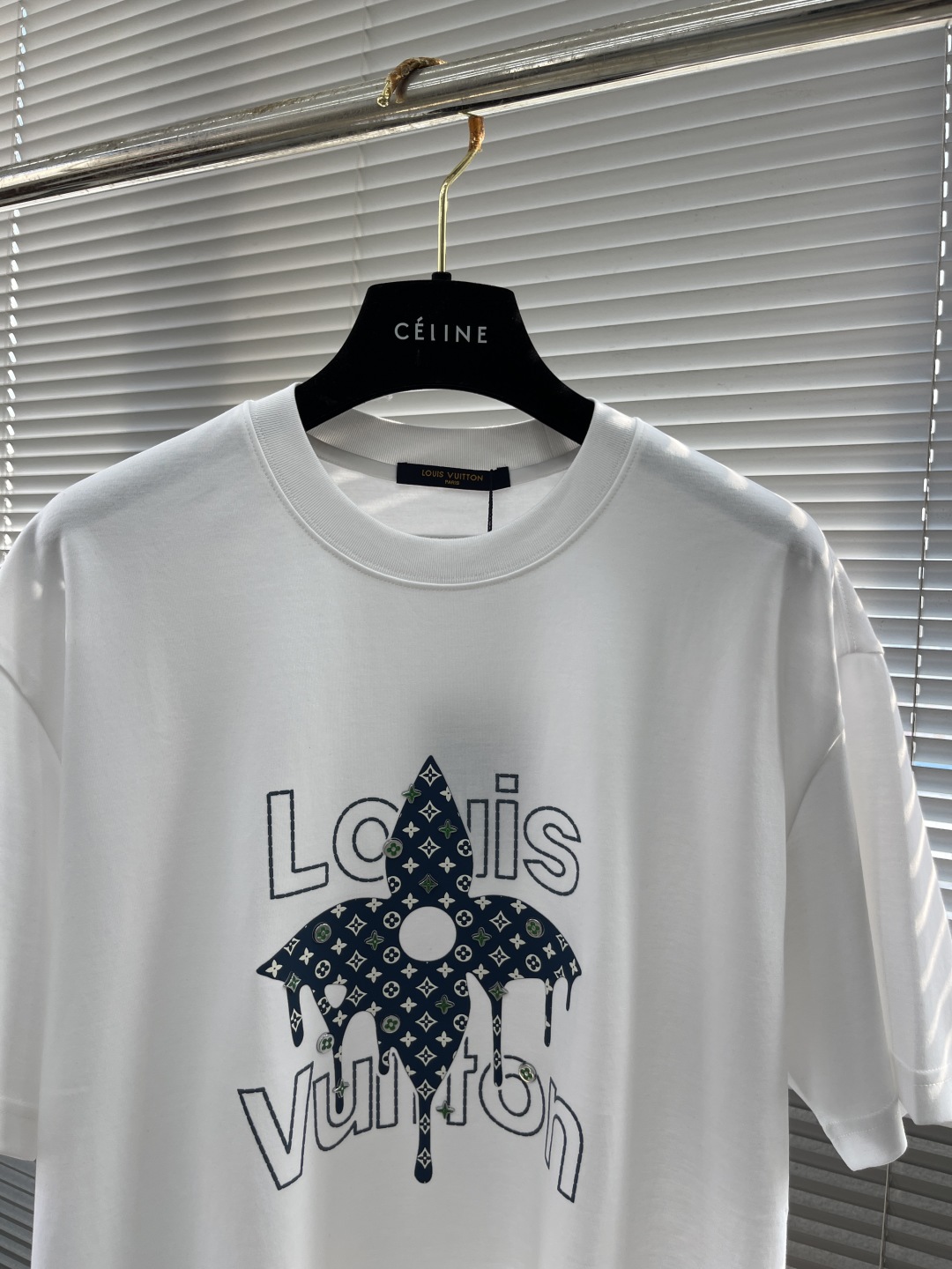 メルカリ ルイヴィトンtシャツ激安通販 純綿 トップス プリント 半袖 男女兼用 ホワイト_3