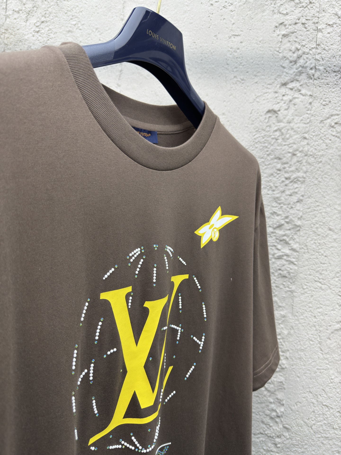 お勧め ルイヴィトンtシャツコーデスーパーコピー 純綿 トップス ロゴプリント 半袖 ブラウン_2