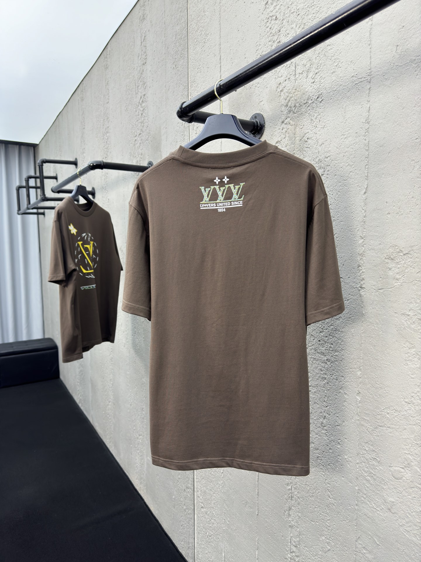 お勧め ルイヴィトンtシャツコーデスーパーコピー 純綿 トップス ロゴプリント 半袖 ブラウン_8