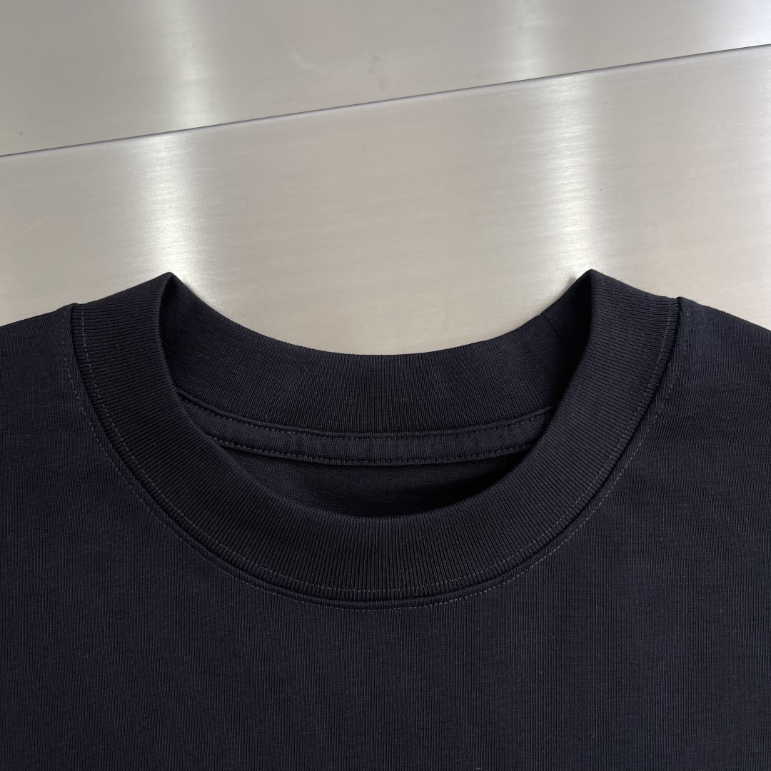 ルイヴィトンtシャツ新作スーパーコピー 純綿 トップス ロゴプリント 半袖 ゆったり ブラック_3