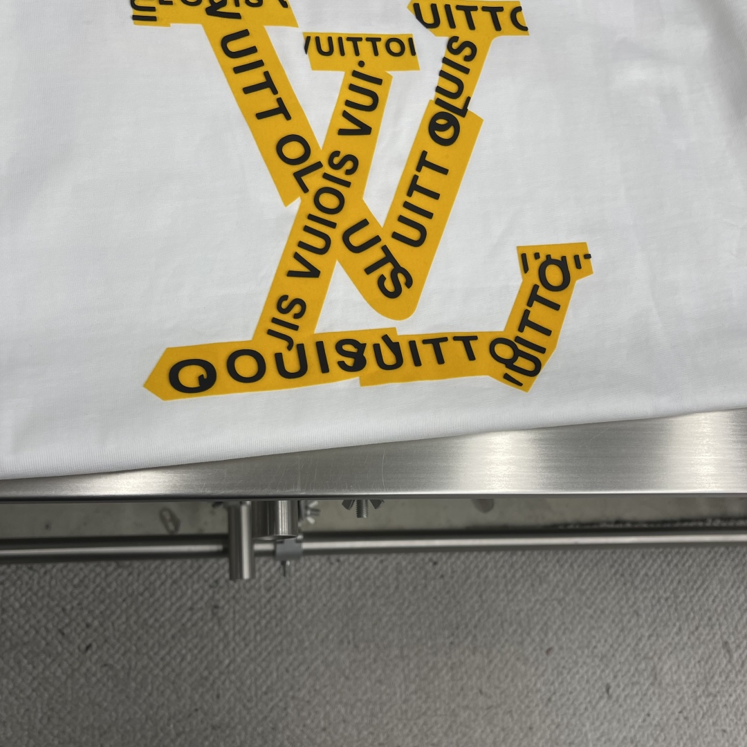 ルイヴィトン tシャツ 値段偽物 純綿 トップス ロゴプリント 半袖 ゆったり ホワイト_4