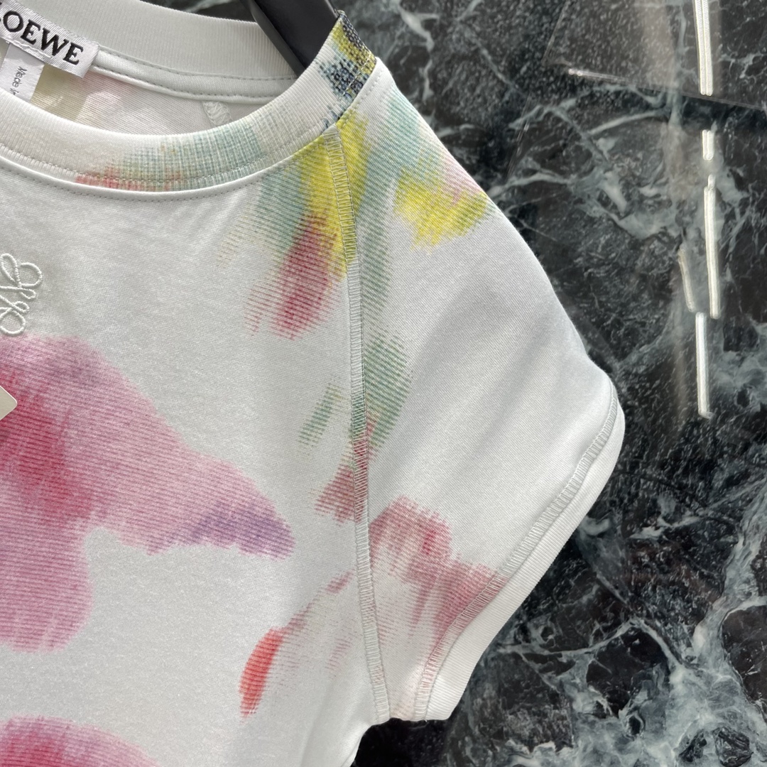 ロエベtシャツ 偽物 見分け方偽物 トップス 半袖 プリント シンプル 優雅 ホワイト_8