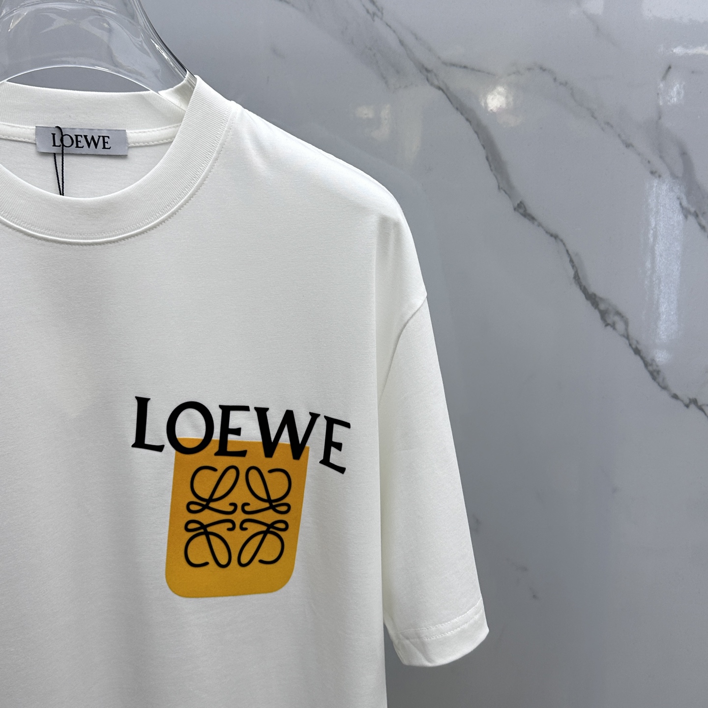 おすすめ ロエベtシャツコーデスーパーコピー トップス 半袖 プリント ゆったり 純綿 ホワイト_4