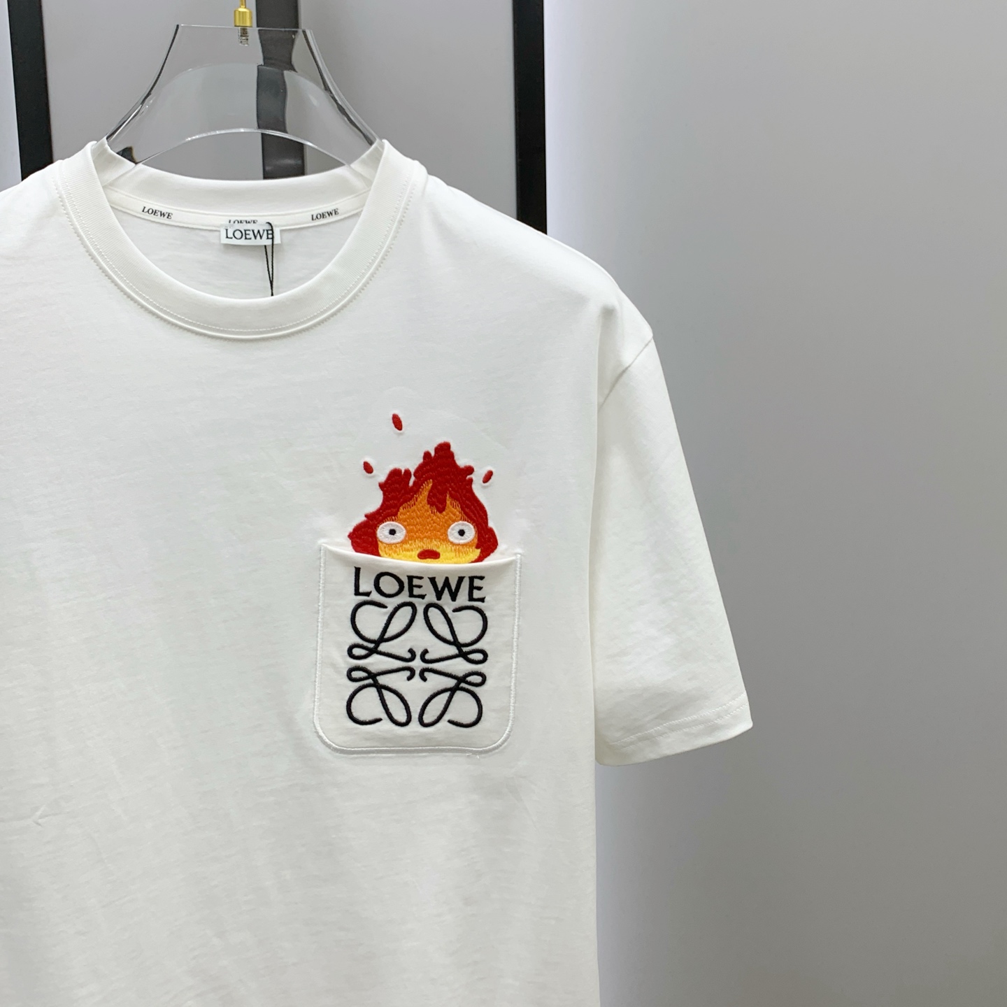 超低価格 ロエベtシャツ レディース偽物 ゆったり 純綿 トップス 半袖 プリント ホワイト_3
