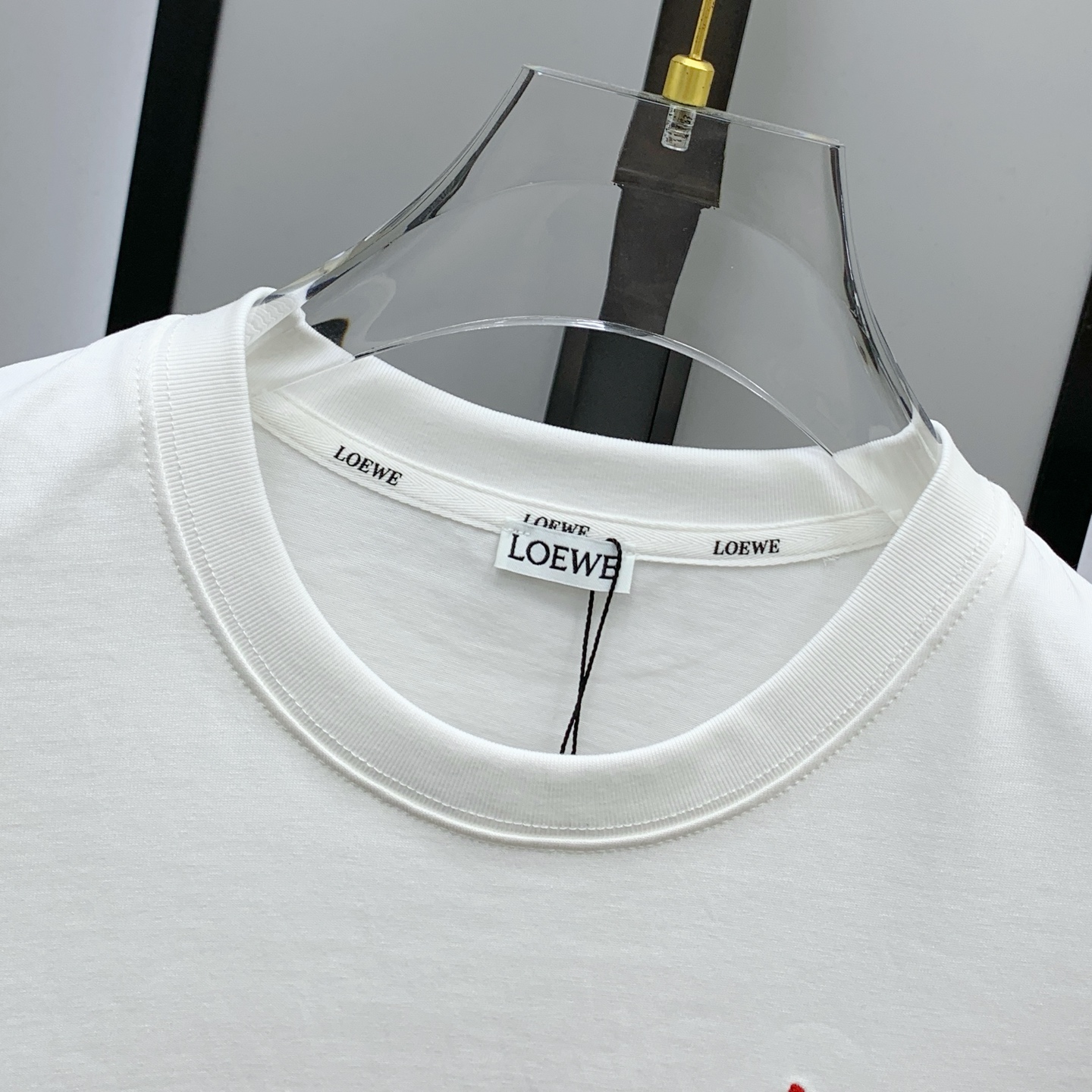 超低価格 ロエベtシャツ レディース偽物 ゆったり 純綿 トップス 半袖 プリント ホワイト_4