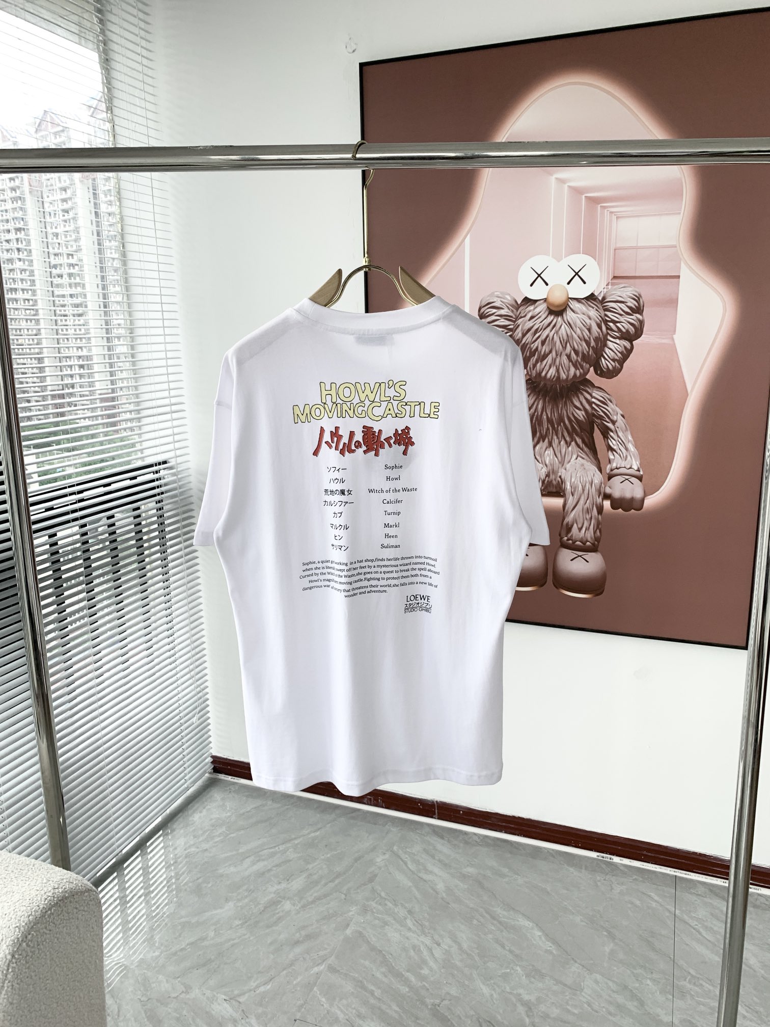 ロエベtシャツ メルカリコピー ゆったり 純綿 通気性いい トップス 短袖 プリント 2色可選_4