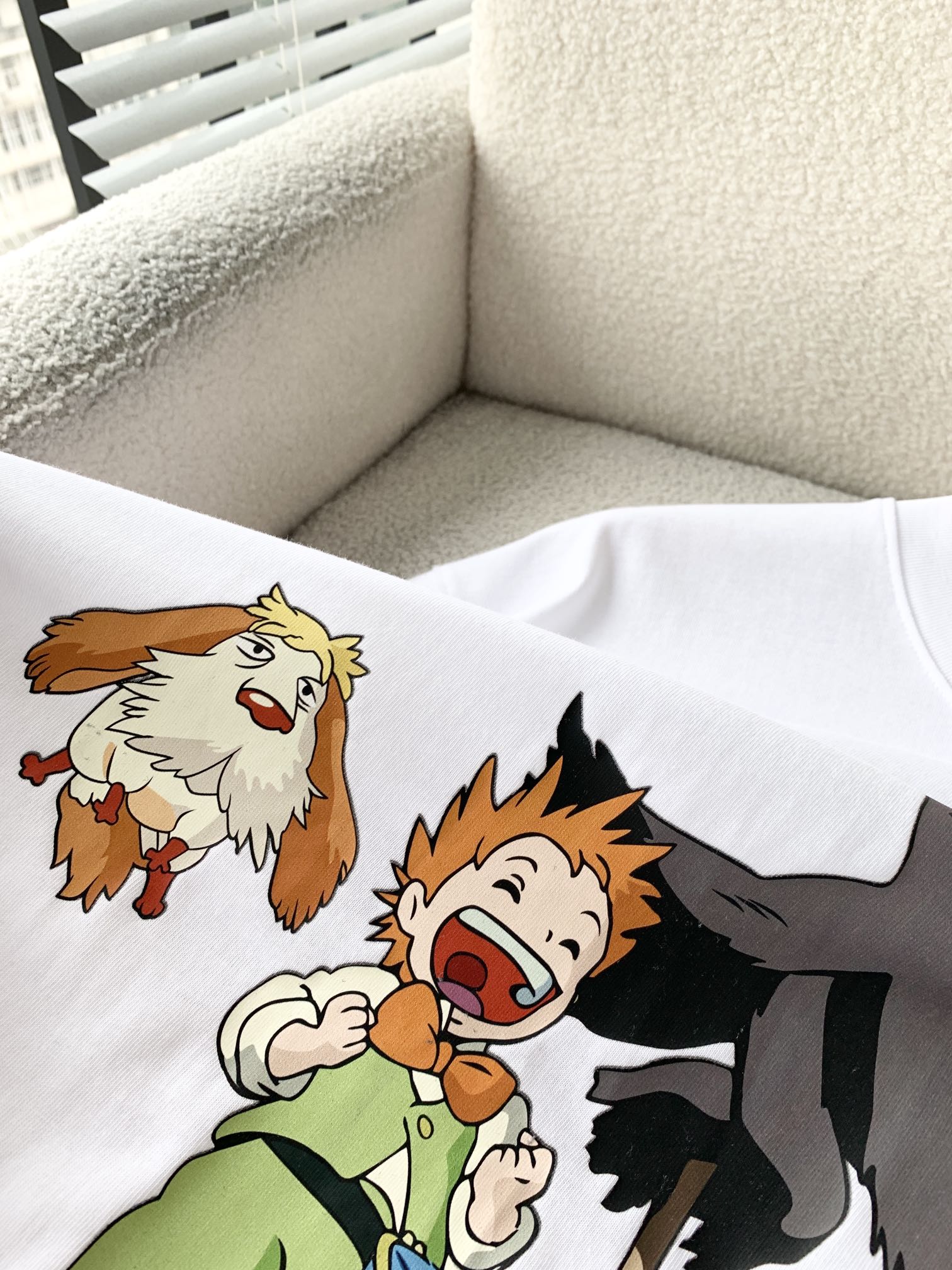 ロエベtシャツ メルカリコピー ゆったり 純綿 通気性いい トップス 短袖 プリント 2色可選_5