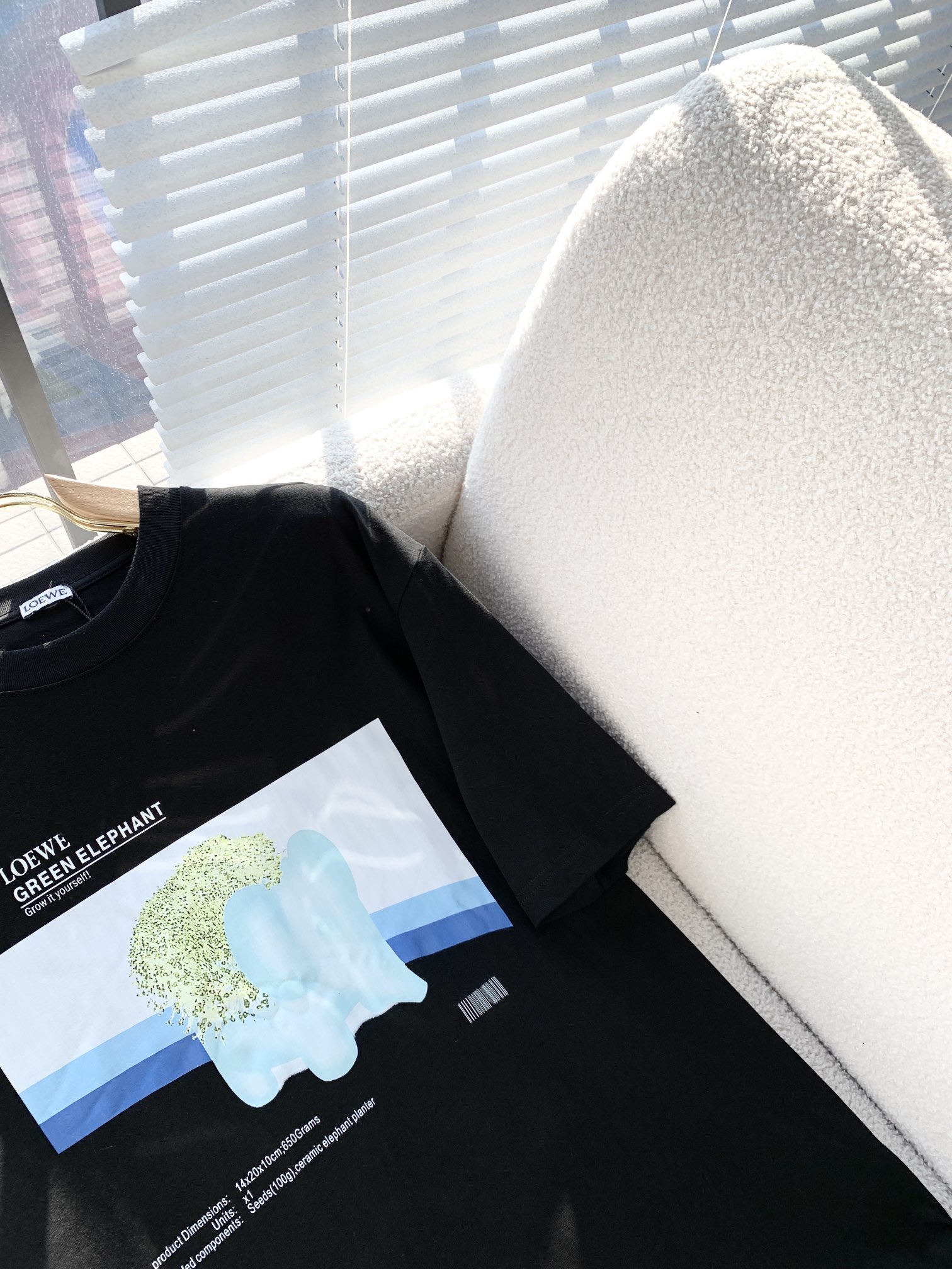 ロエベtシャツ メンズコピー ゆったり 100%綿 通気性いい トップス 短袖 プリント ブラック_5