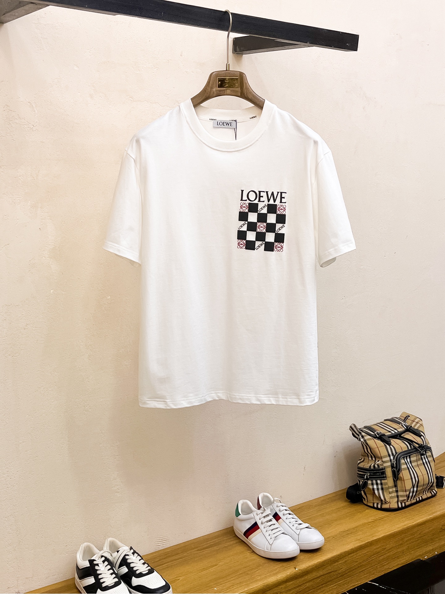 ロエベ tシャツ 新作偽物 100%綿 通気性いい トップス 短袖 柔らかい_2