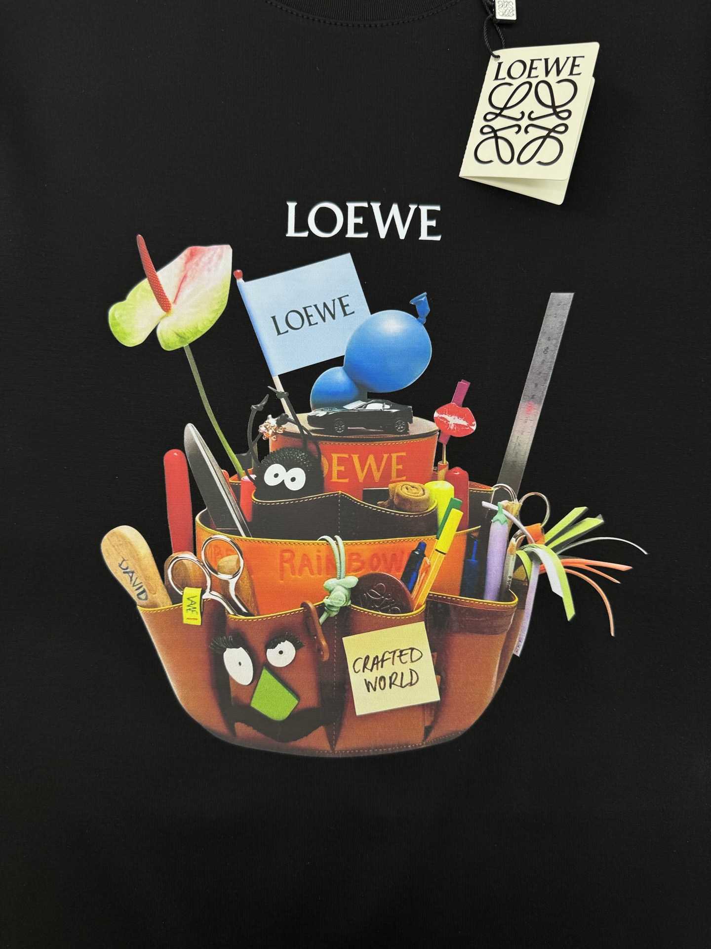 ロエベ tシャツ ウィメンズスーパーコピー 綿 プリント 通気性いい トップス 柔軟_4
