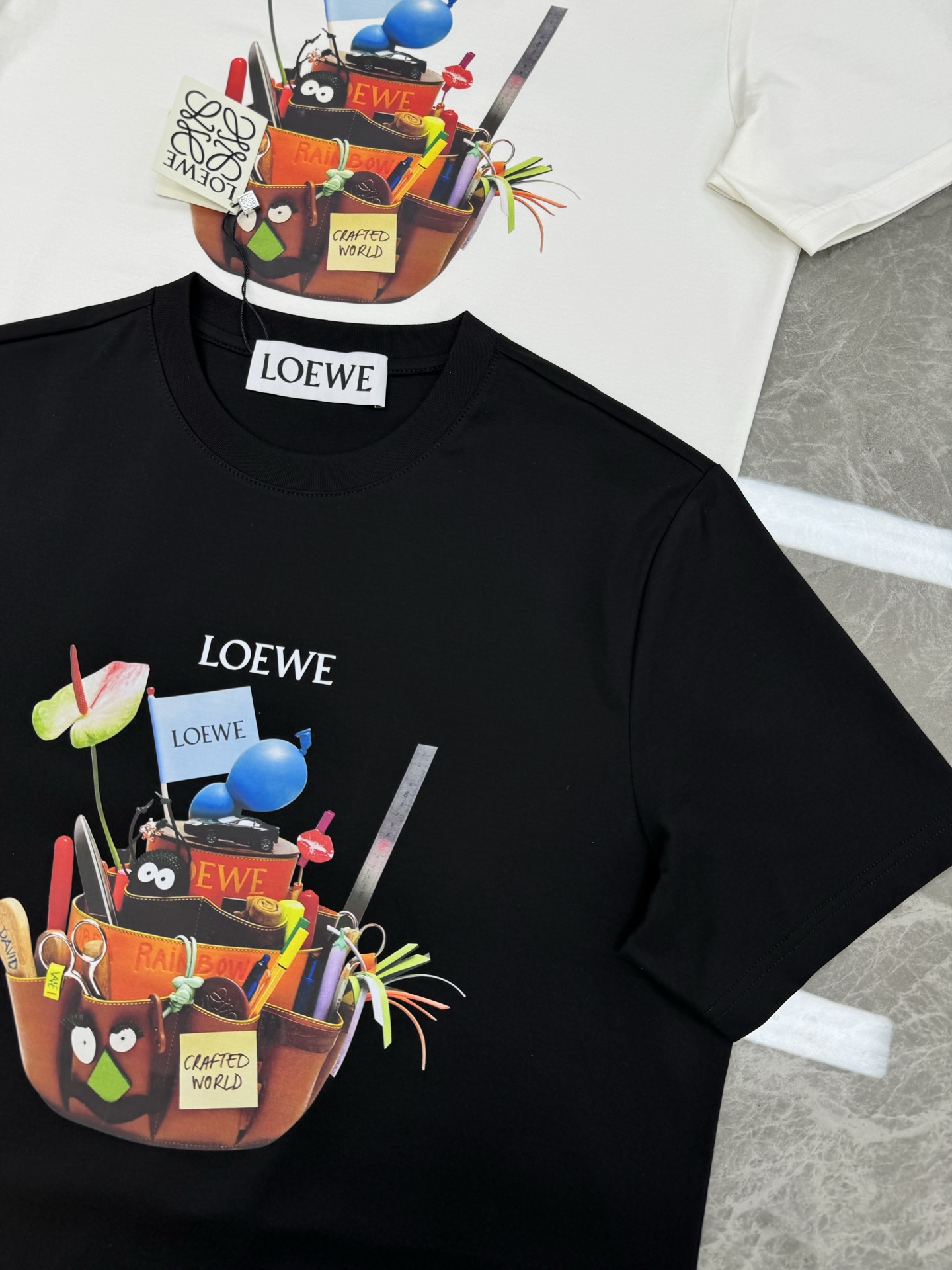 ロエベ tシャツ ウィメンズスーパーコピー 綿 プリント 通気性いい トップス 柔軟_5