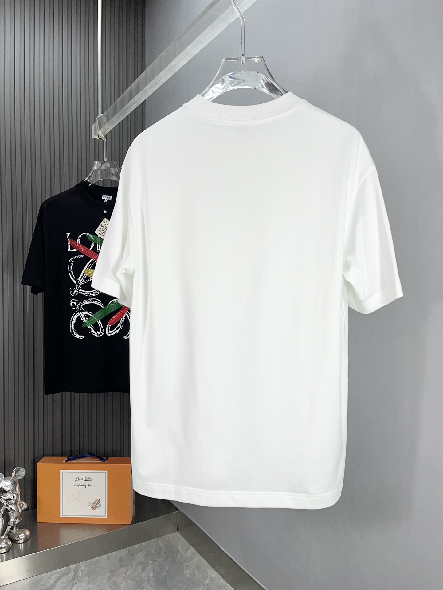 お得品‼ロエベ風tシャツコピー 綿 プリント 通気性いい トップス 柔らかい ホワイト_2