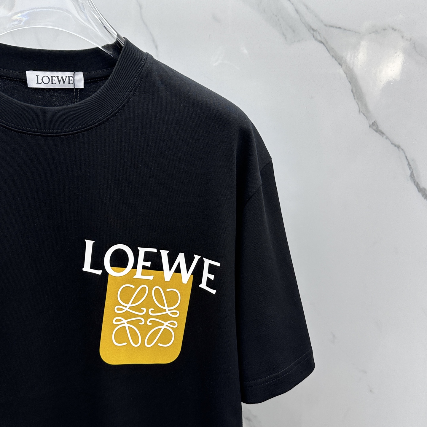 人気新作 ロエベ tシャツ カルシファースーパーコピー 綿 プリント トップス 柔らかい ブラック_4