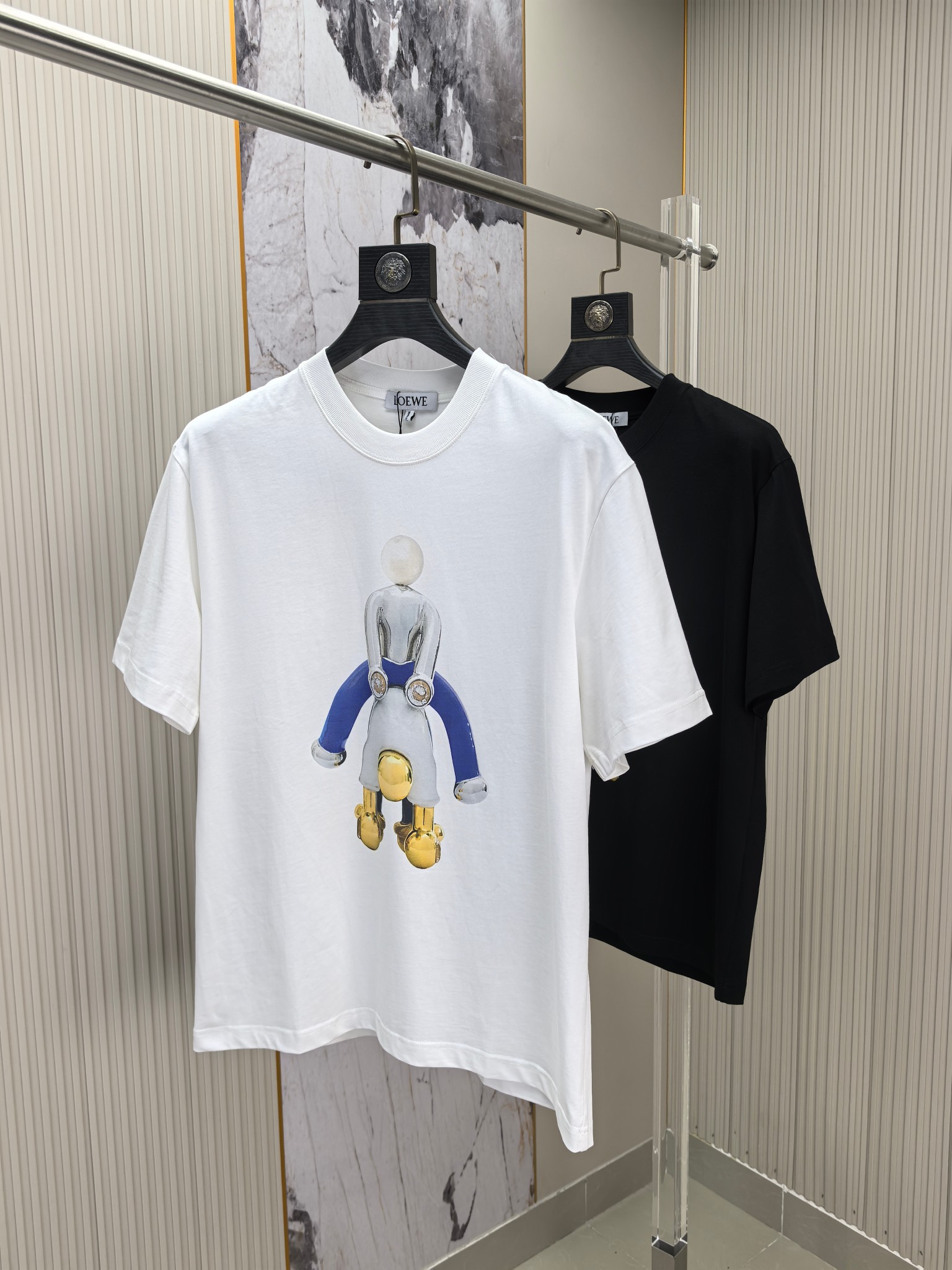 最新到着‼ロエベ tシャツサイズ感コピー 純綿 プリント トップス 柔らかい 2色可選_1