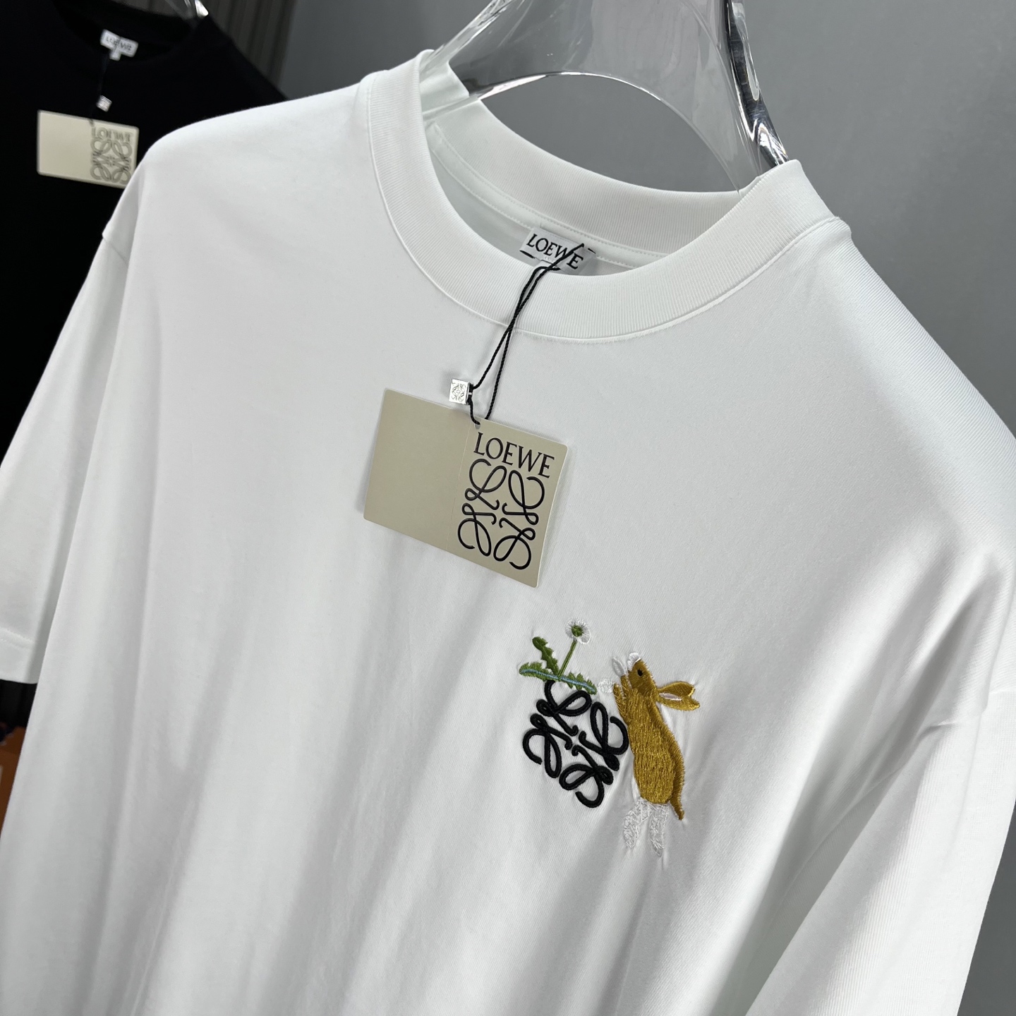超激得の新品 ロエベ tシャツ セールコピー 純綿 プリント トップス 柔軟 シンプル ホワイト_2