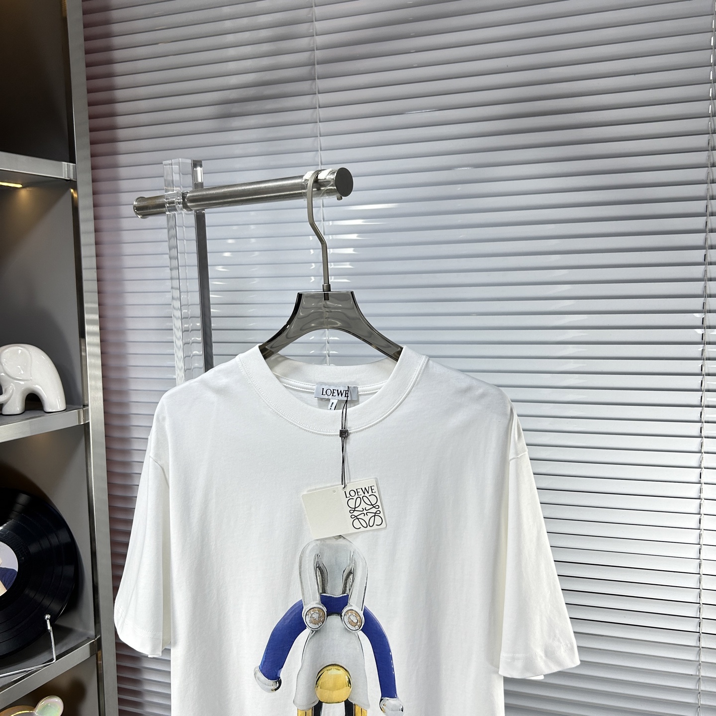 ロエベtシャツバイマ偽物 純綿 プリント トップス 柔軟 シンプル ホワイト_2