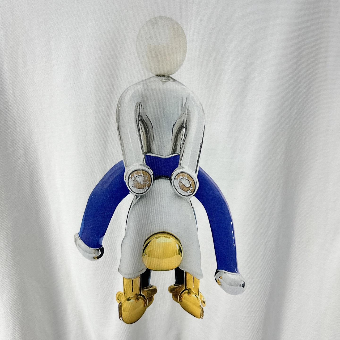 ロエベtシャツバイマ偽物 純綿 プリント トップス 柔軟 シンプル ホワイト_4