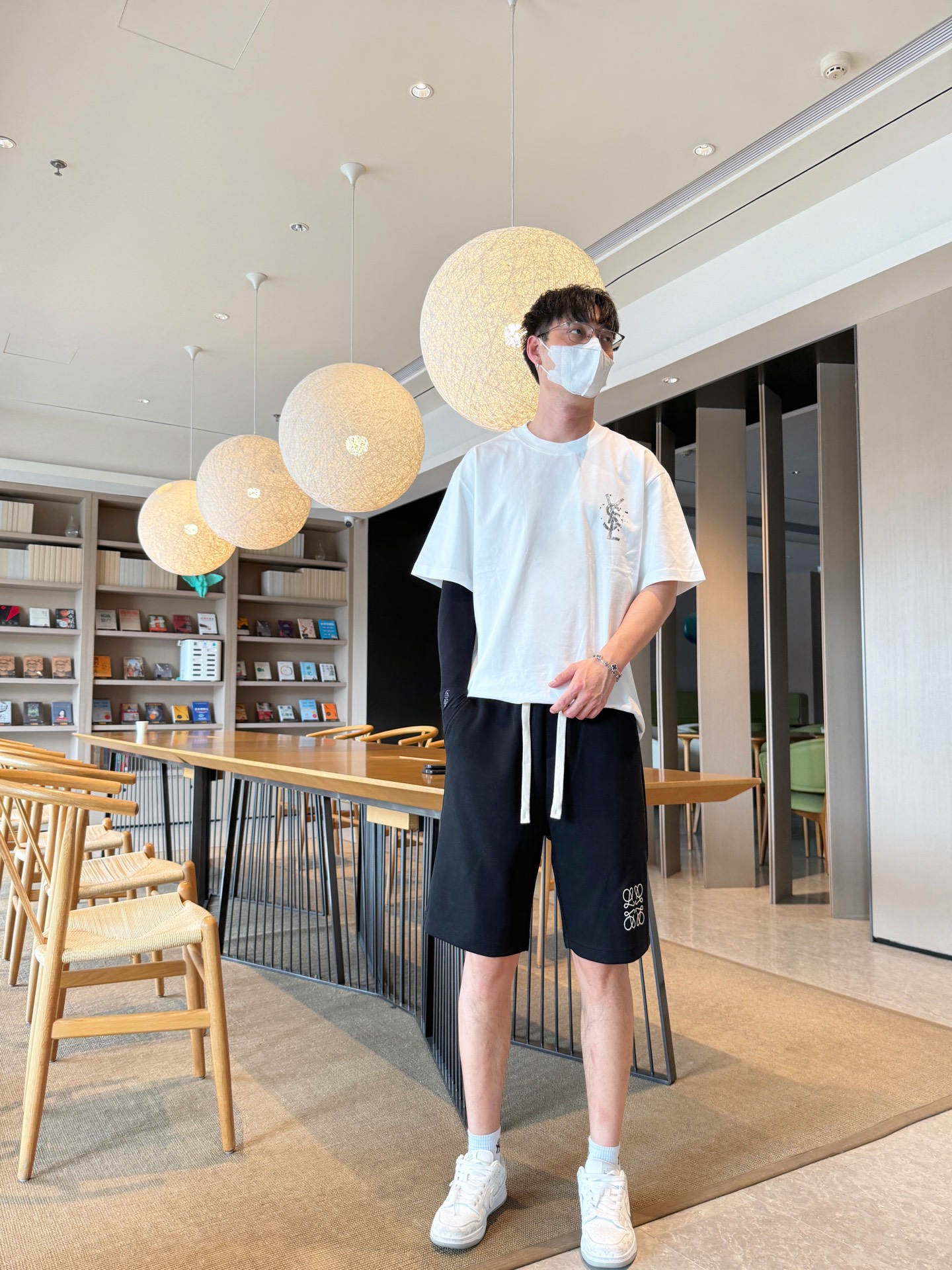 ロエベ 短パンコピー 運動ズボン ショットパンツ 柔らかい 純綿 ブラック_2