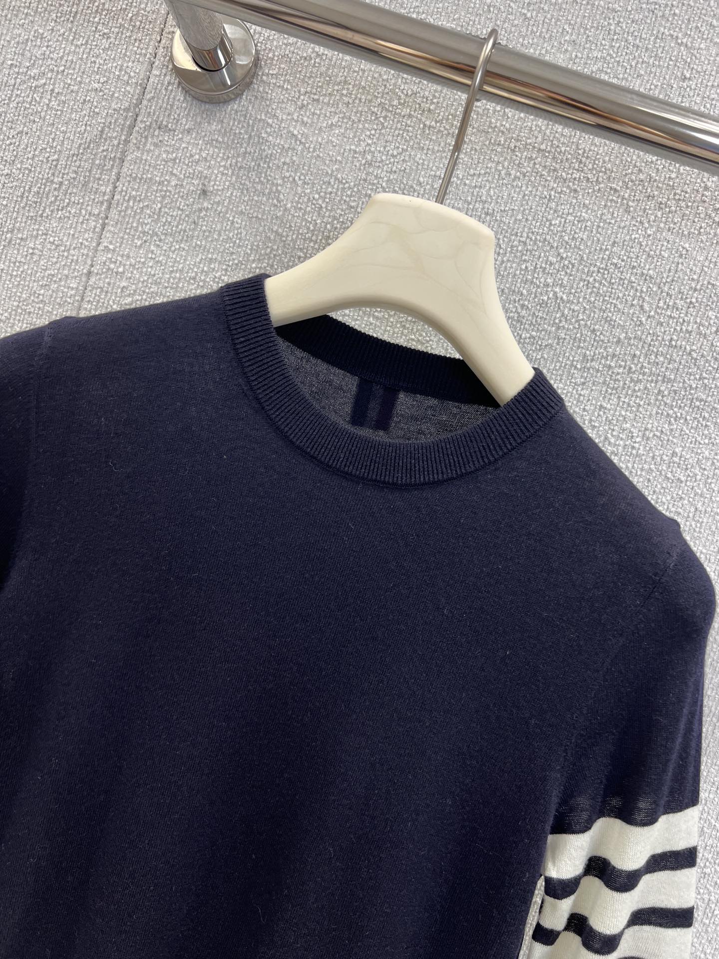 トムブラウンtシャツスーパーコピー 100％綿 トップス 半袖 ニット シンプル ブルー_5