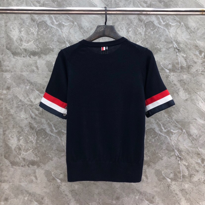 TBトムブラウン ロンt偽物 100％綿 トップス 半袖 カジュアル Tシャツ レディ ブラック_2