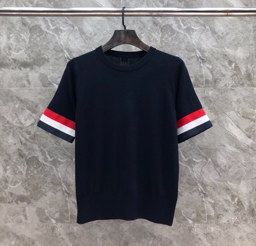 TBトムブラウン ロンt偽物 100％綿 トップス 半袖 カジュアル Tシャツ レディ ブラック_3