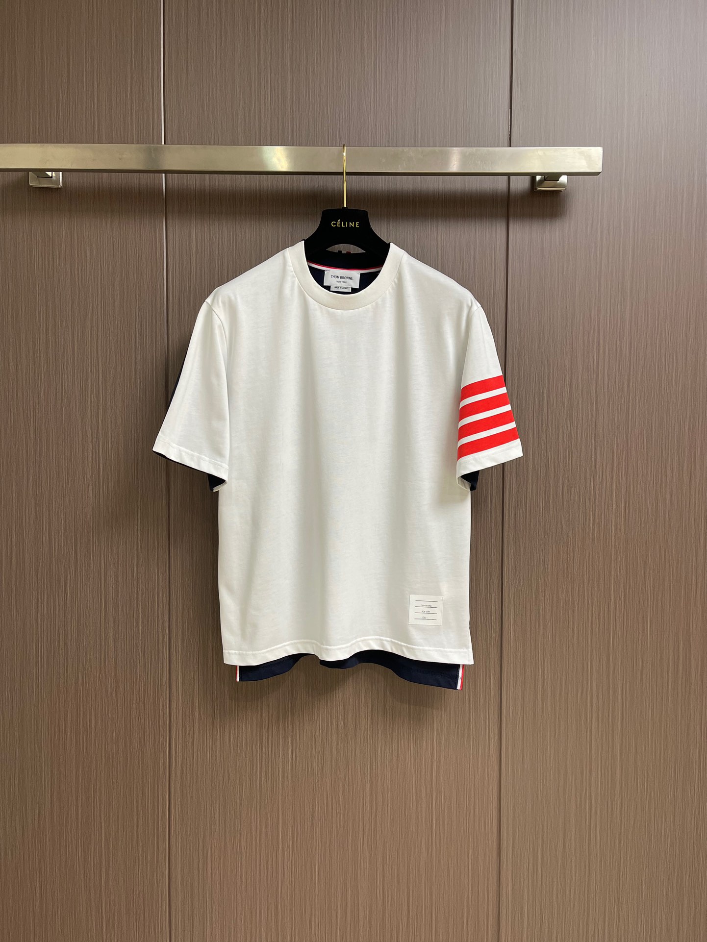TB新品 トムブラウントップススーパーコピー 100％綿 柔らかい 短袖 tシャツ 男女兼用 ホワイト_1