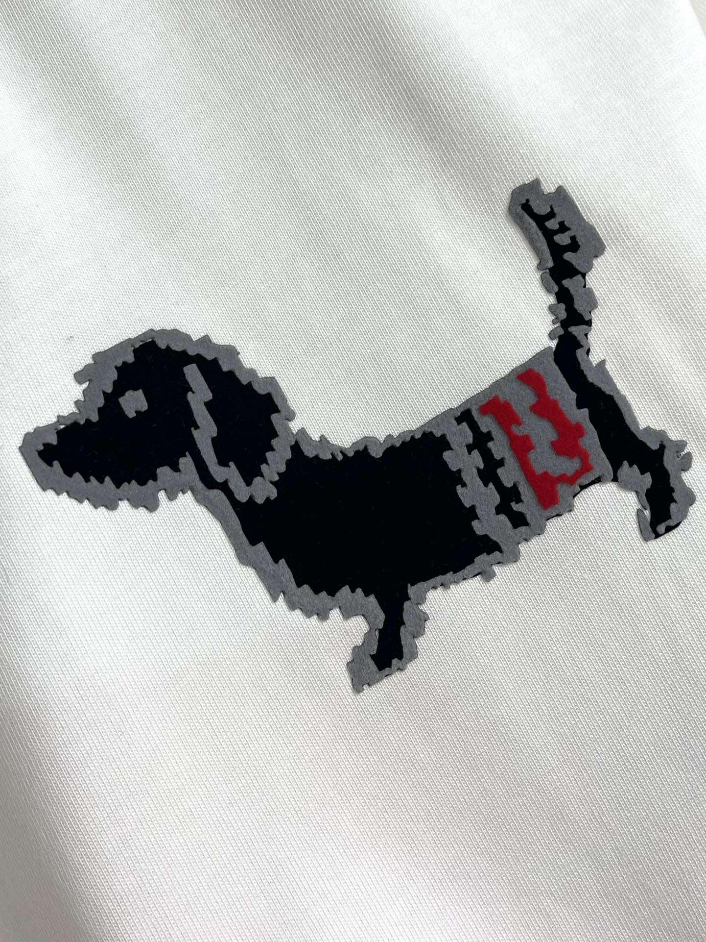 TB トムブラウン 売れた偽物 100％綿 トップス 柔軟 短袖 犬 tシャツ ホワイト_4