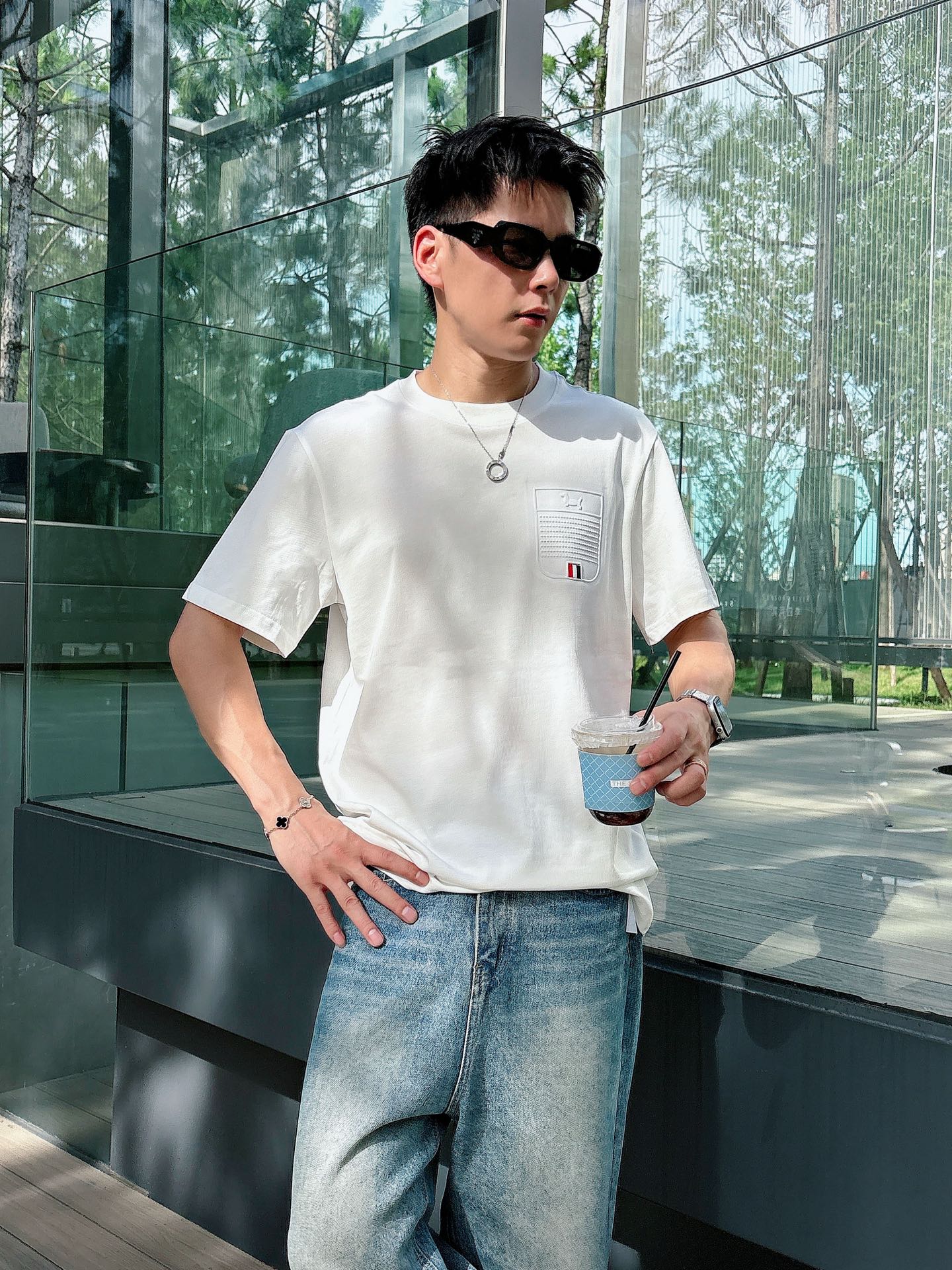 TB 超激得の新品 トムブラウン ウィメンズスーパーコピー 綿 トップス 柔軟 短袖  tシャツ ホワイト_4