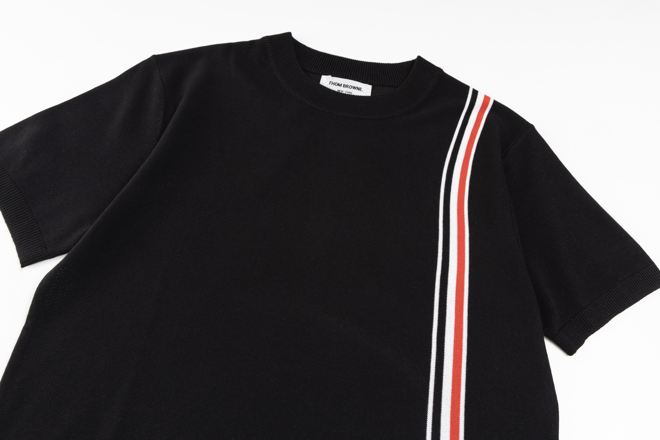 TB トムブラウン シャツ サイズ偽物 純綿 トップス 柔軟 短袖  tシャツ ブラック_3