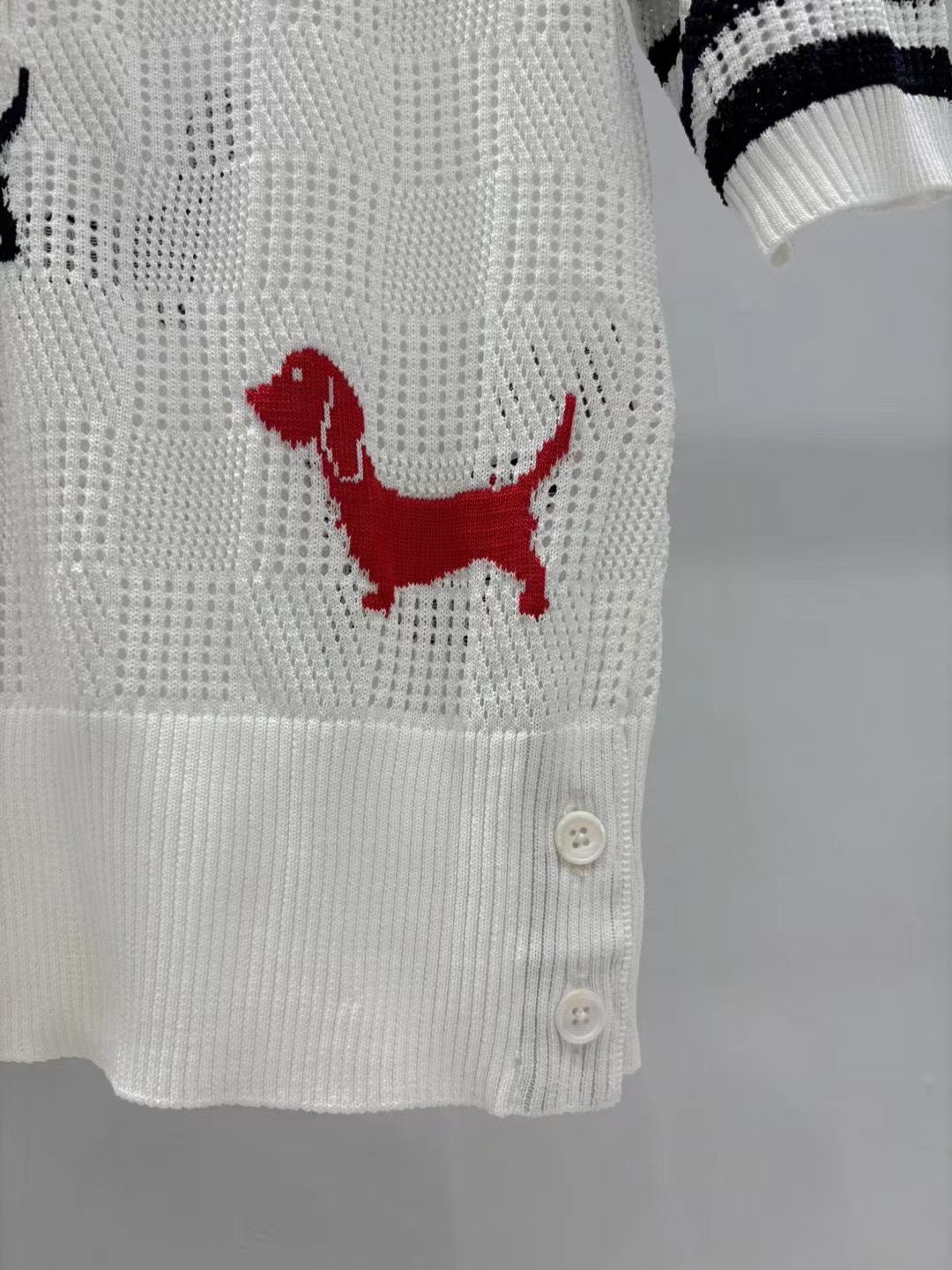 TB トムブラウントップススーパーコピー 高品質 トップス ポロシャツ 犬 ホワイト_4