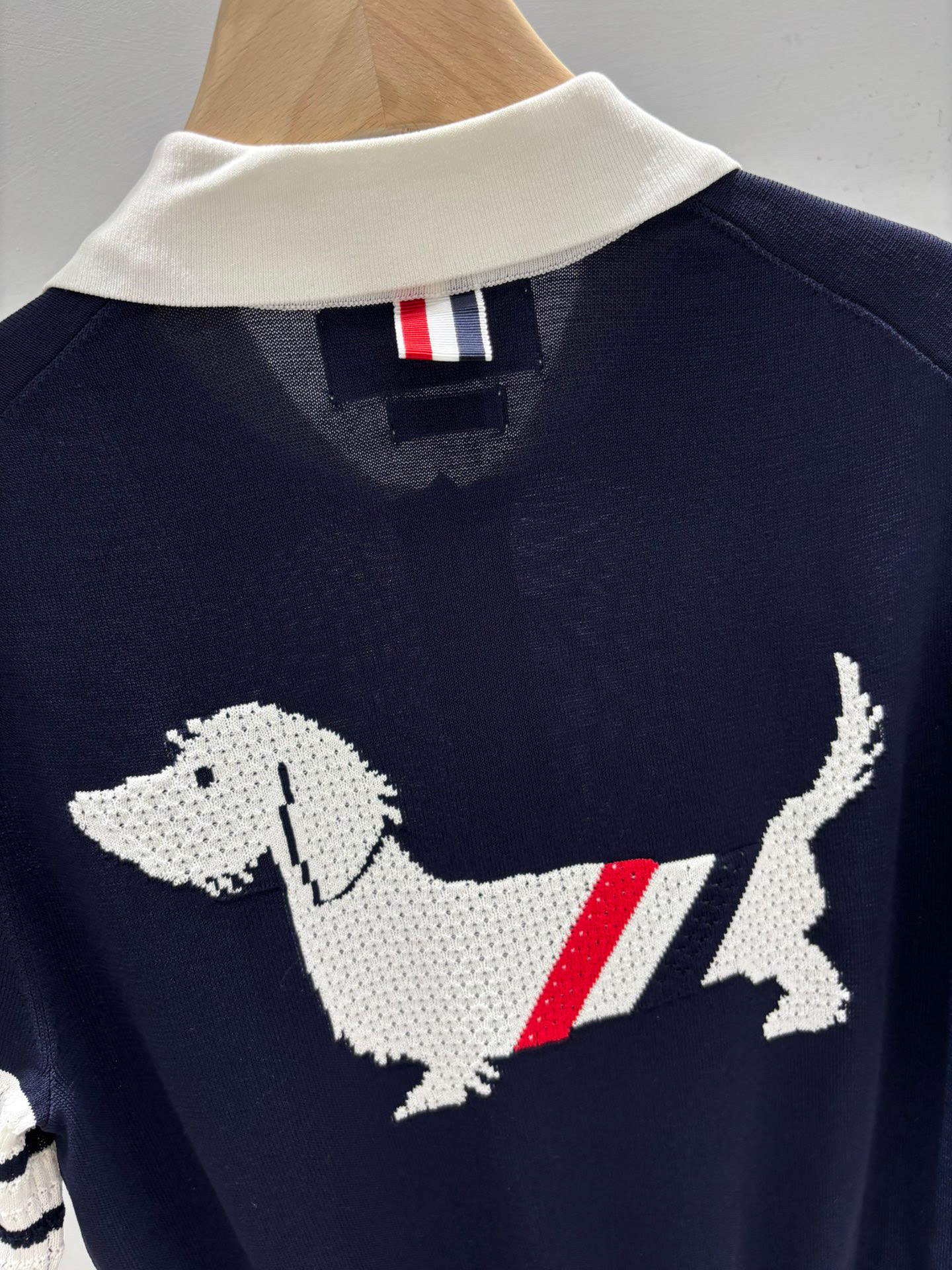 TB トムブラウン なぜ 人気コピー 高品質 トップス 綿 半袖 ポロシャツ 犬 ブルー_7