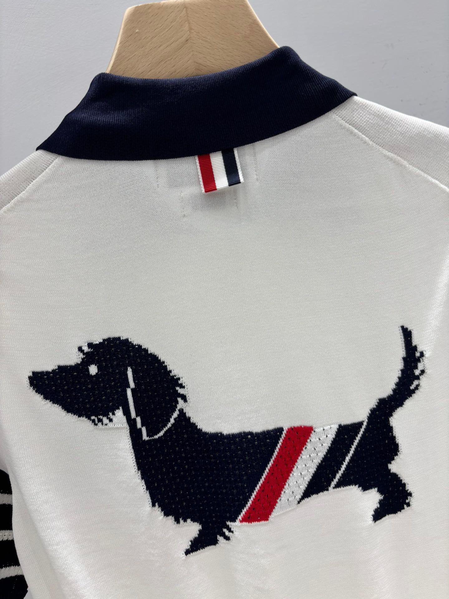 TB トムブラウン名前スーパーコピー 高品質 トップス 綿 半袖 ポロシャツ 犬 ホワイト_8