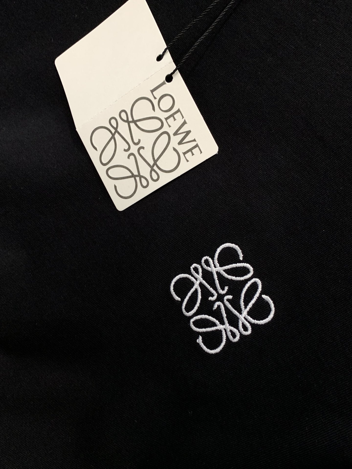 ロエベ tシャツサイズ感コピー トップス 純綿 柔らかい 半袖 ロゴ刺繍 ブラック_5