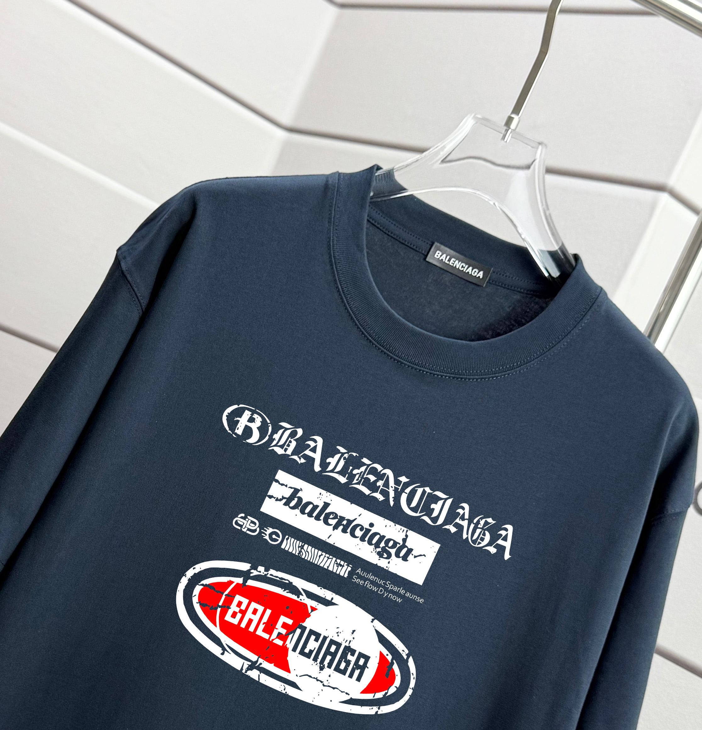 高品質 バレンシアガtシャツ 偽物 見分け方スーパーコピー 純綿 トップス 半袖 ブラック_3