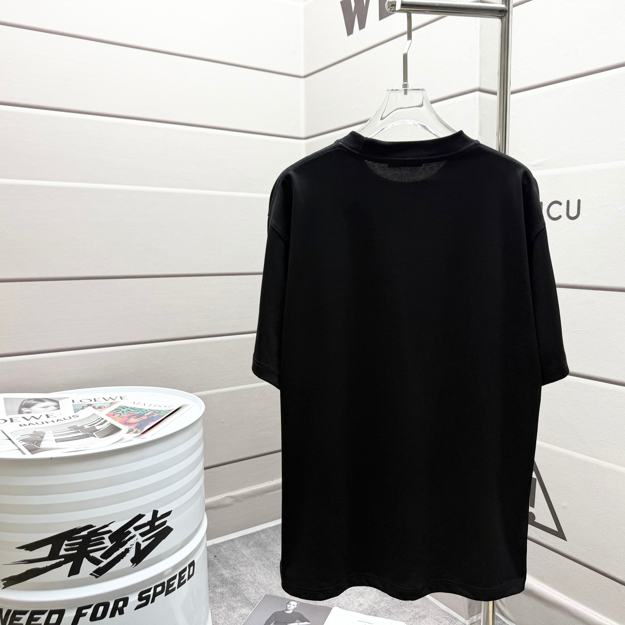 バレンシアガtシャツ コーデコピー プリント 男女兼用 ゆったり 純綿 トップス 短袖 ブラック_2