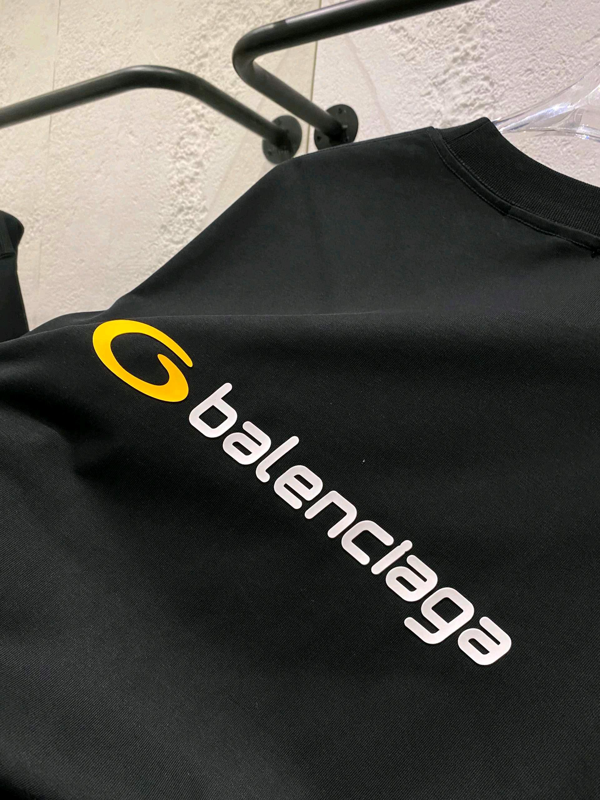 バレンシアガ アウトレット tシャツ偽物 プリント 上質材料 ゆったり 純綿 トップス 短袖 ブラック_7