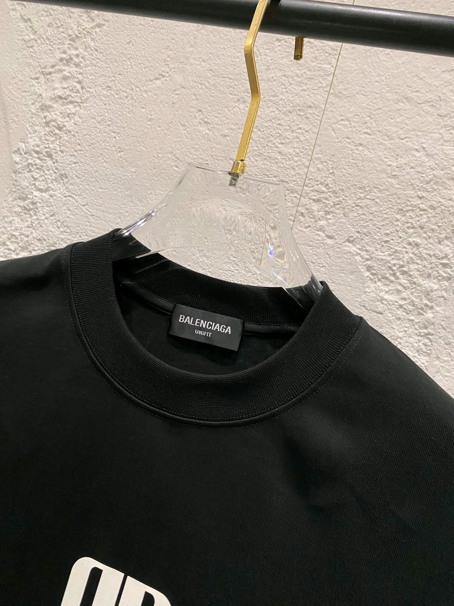 新作販売 バレンシアガ tシャツ オーバーサイズコピー プリント 純綿 トップス ブラック_7
