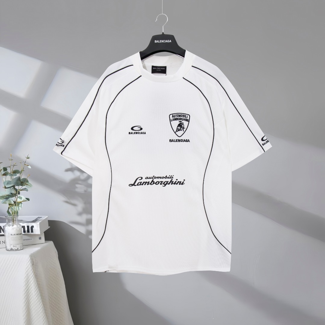 バレンシアガtシャツスーパーコピー トップス 純綿 柔らかい プリント 半袖 ホワイト_1