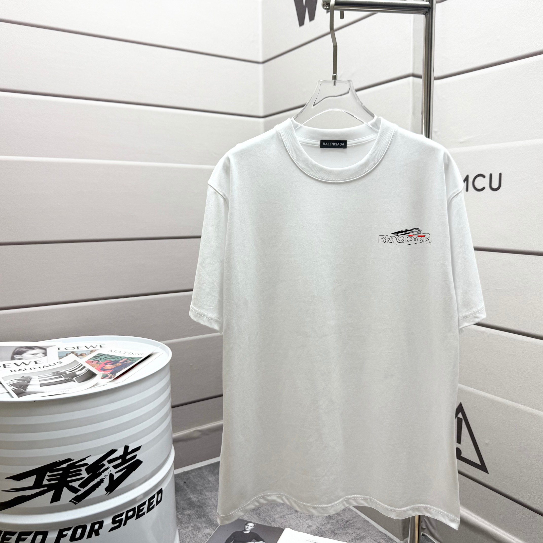 バレンシアガtシャツ サイズ感スーパーコピー トップス 純綿 高品質 ゆったり ホワイト_1