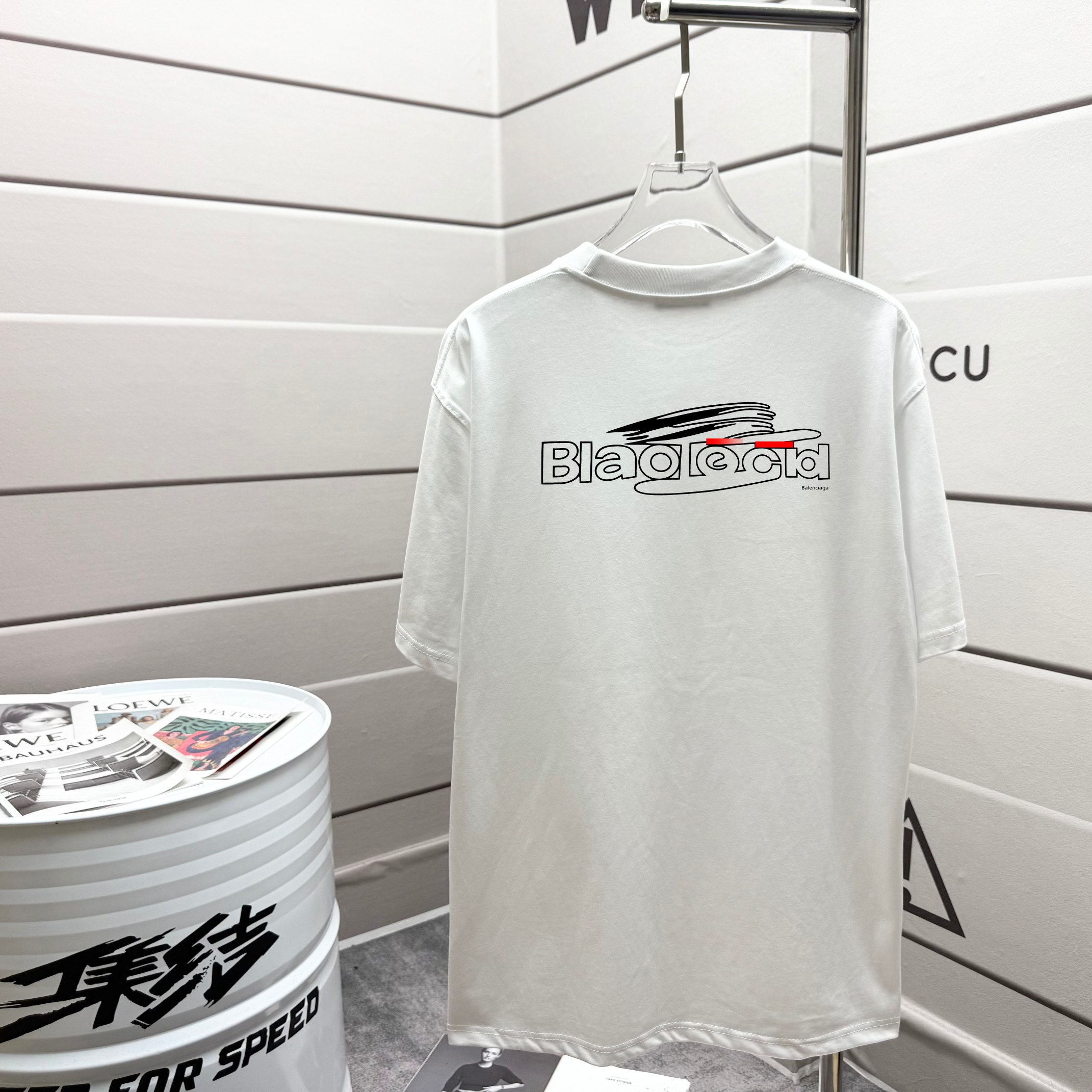 バレンシアガtシャツ サイズ感スーパーコピー トップス 純綿 高品質 ゆったり ホワイト_2
