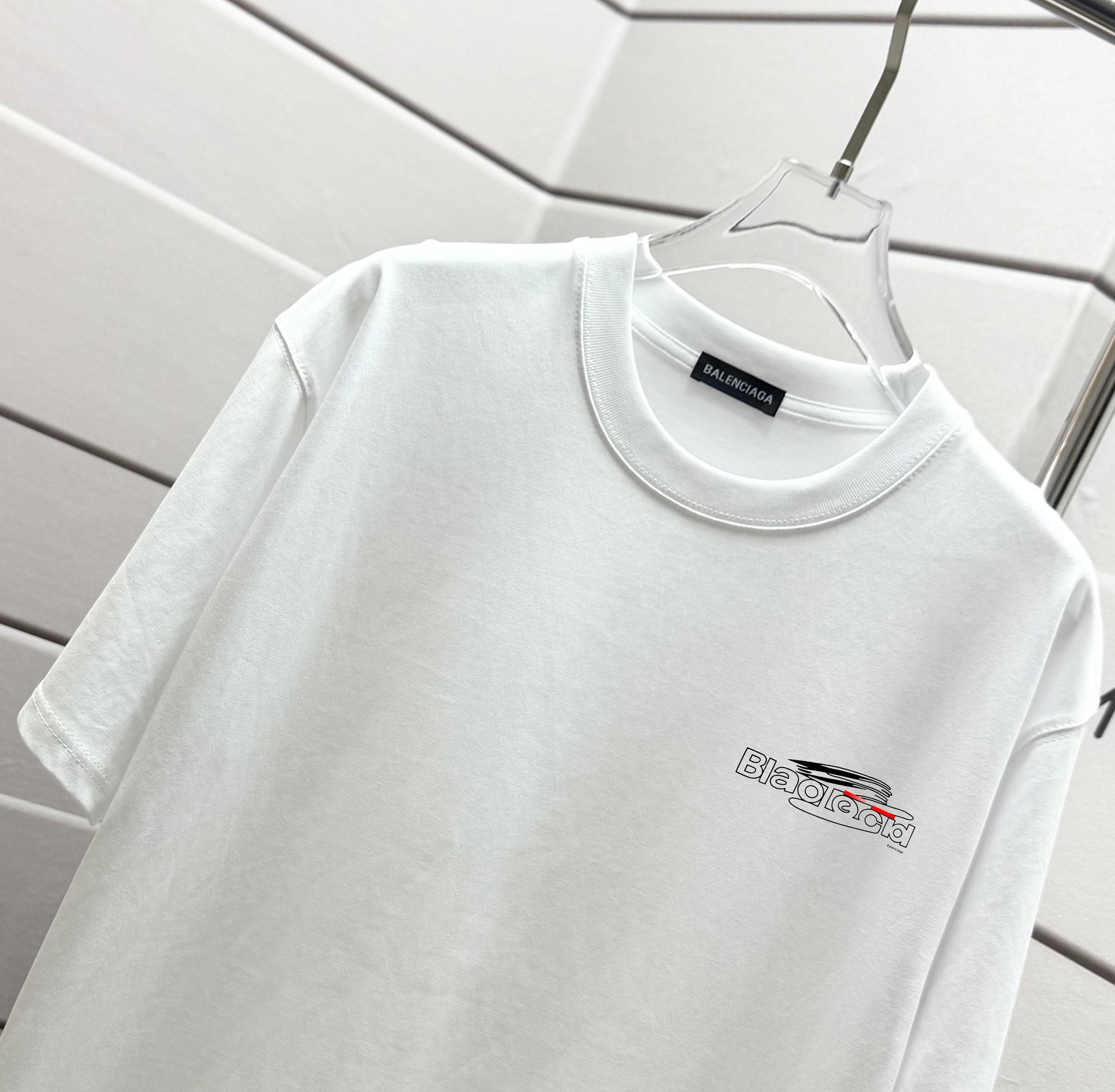 バレンシアガtシャツ サイズ感スーパーコピー トップス 純綿 高品質 ゆったり ホワイト_3