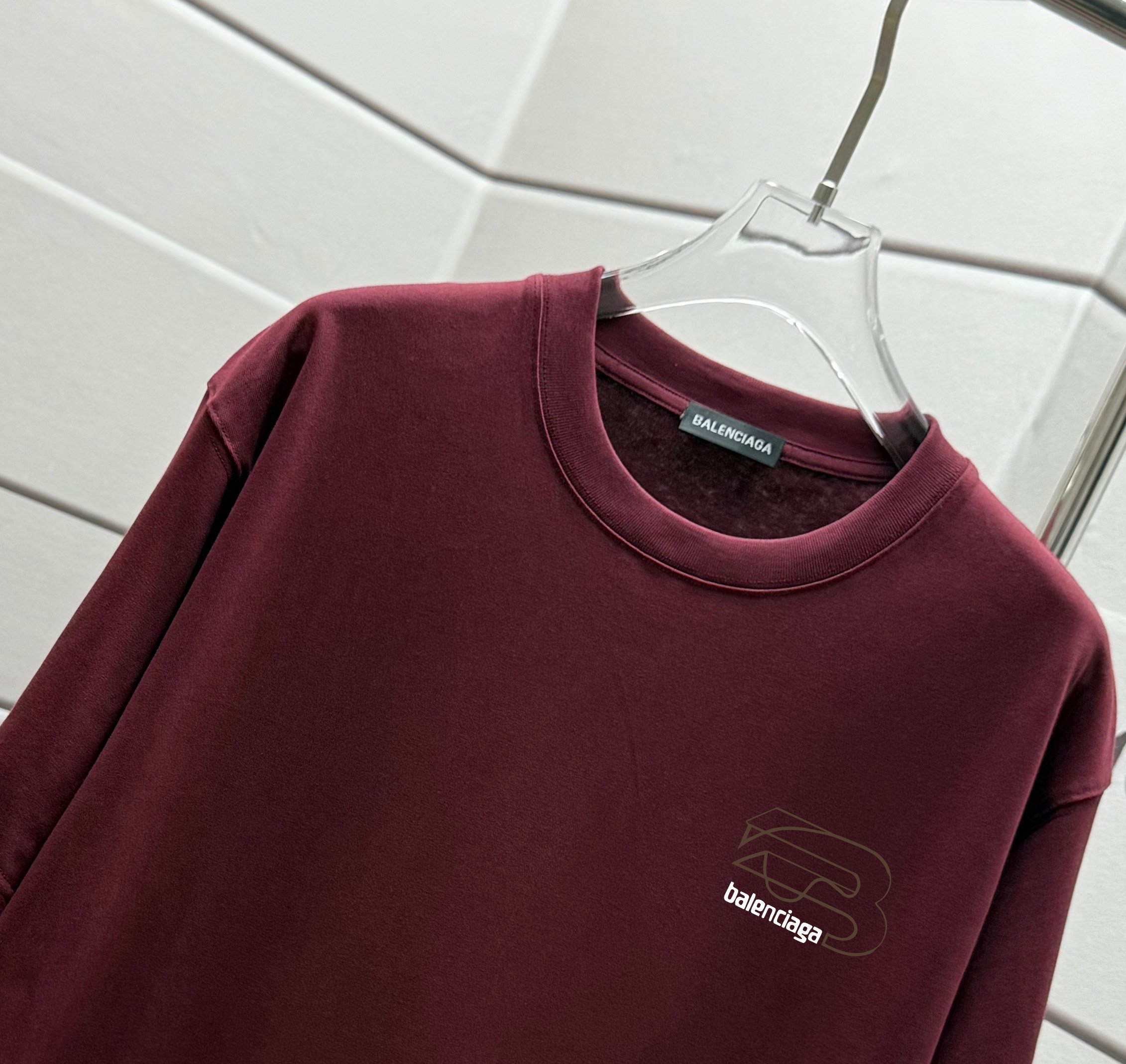 バレンシアガtシャツ メルカリ偽物 トップス 純綿 高品質 ゆったり レッド_2