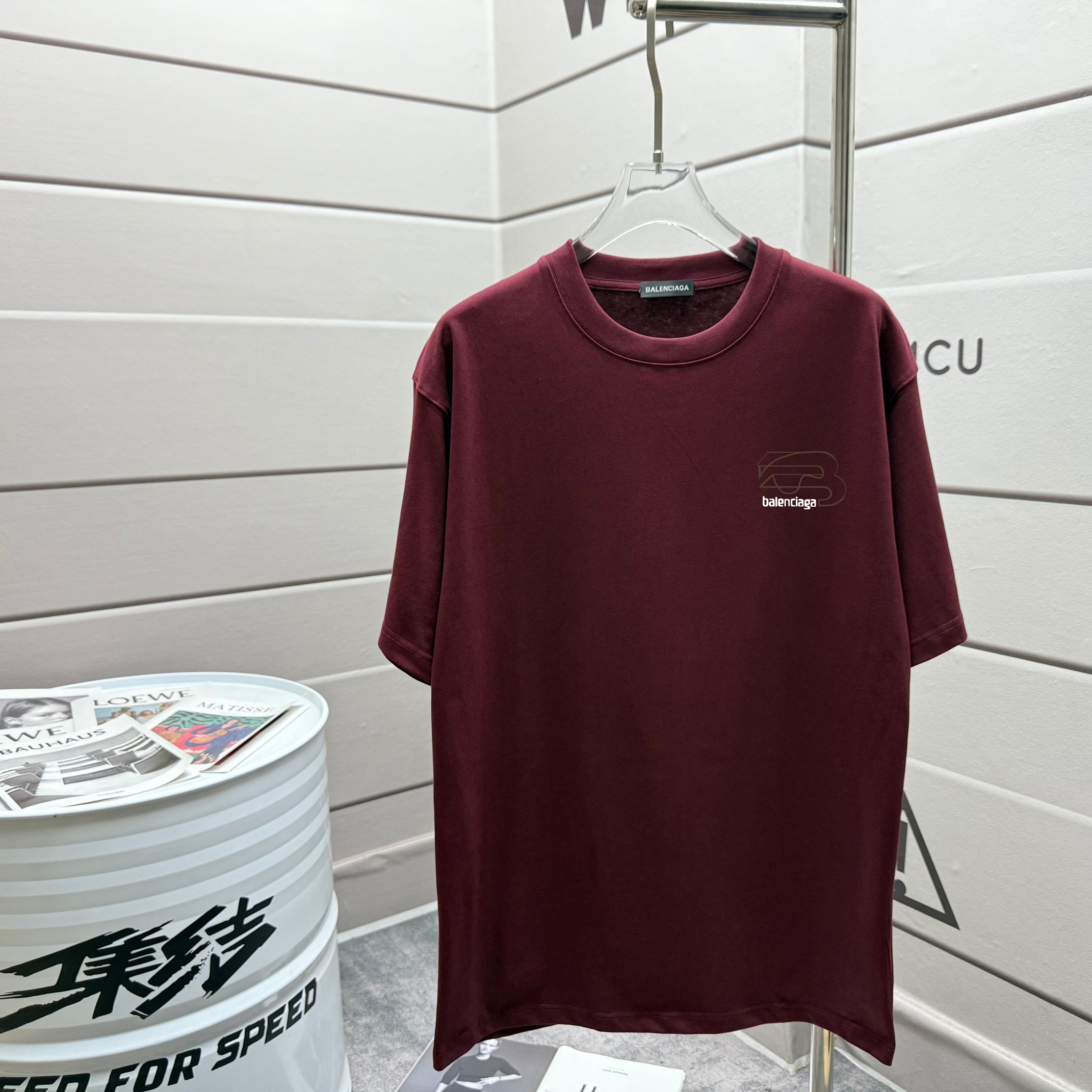 バレンシアガtシャツ メルカリ偽物 トップス 純綿 高品質 ゆったり レッド_3