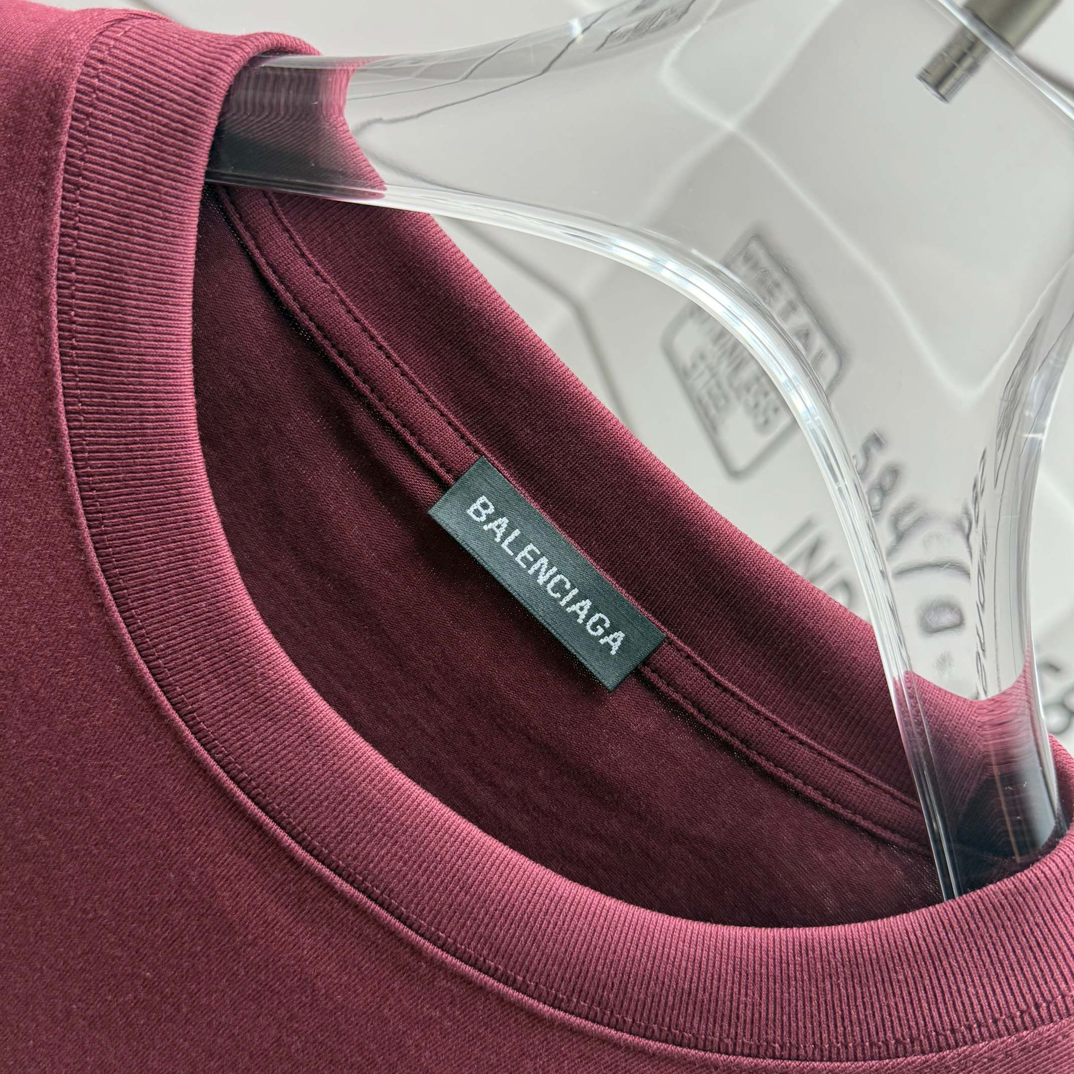 バレンシアガ tシャツ オーバーサイズコピー トップス 純綿 ゆったり 男女兼用 レッド_4