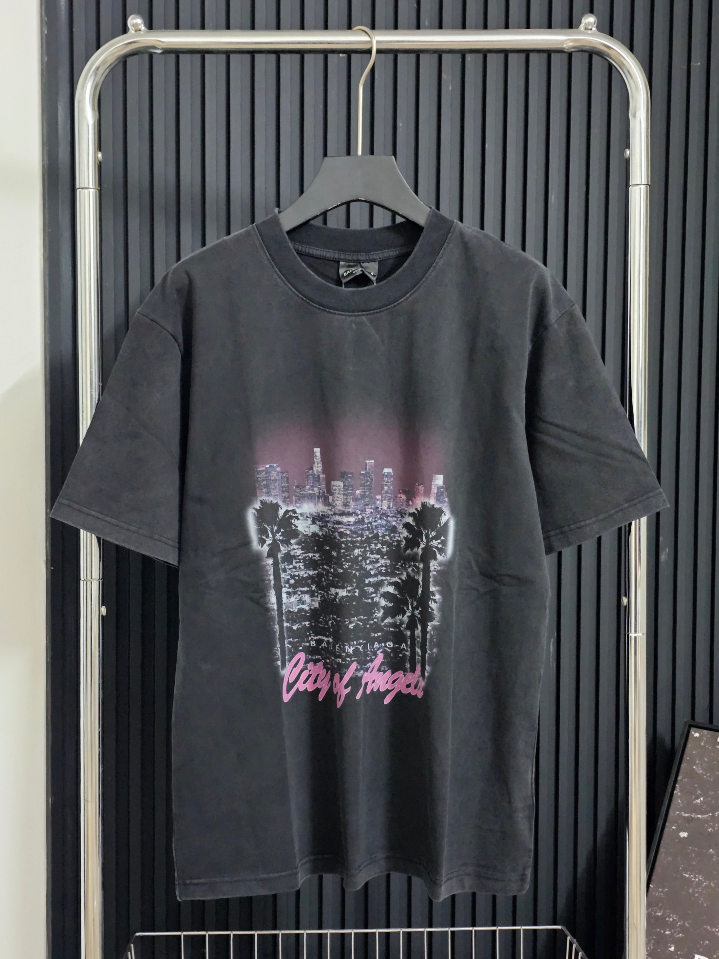 男女兼用 バレンシアガ 無地tシャツスーパーコピー トップス 純綿 品質保証 プリント グレー_1
