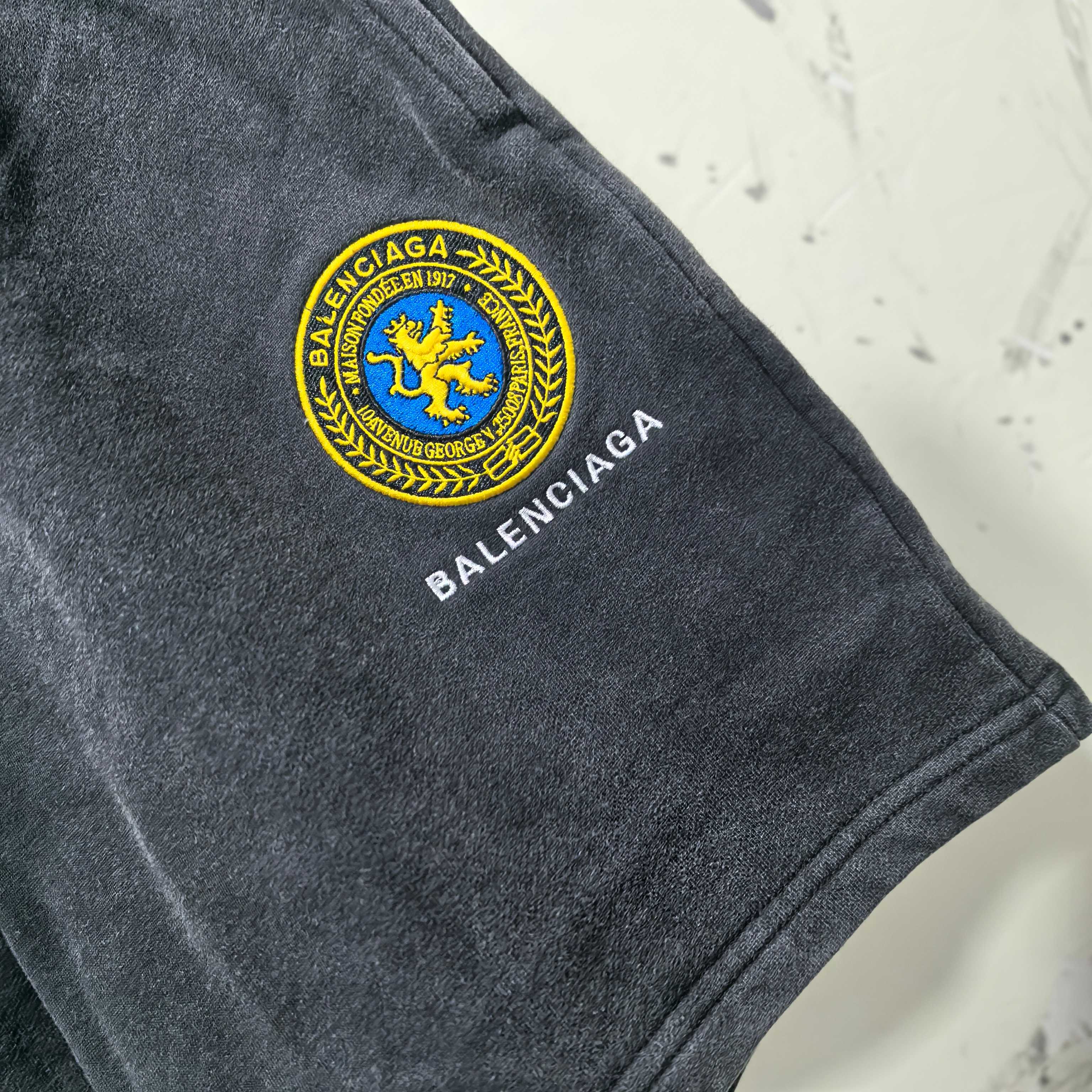 バレンシアガ パンツ サイズＮ級品 ショットズボン 純綿 ロゴ刺繍 ランニング ブラック_6