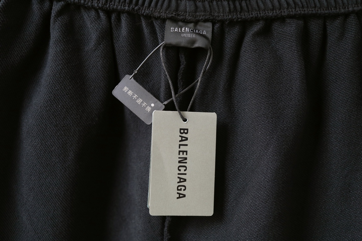 balenciaga ワイドパンツスーパーコピー 純綿 柔らかい ショットズボン 運動 男女兼用 ブラック_8