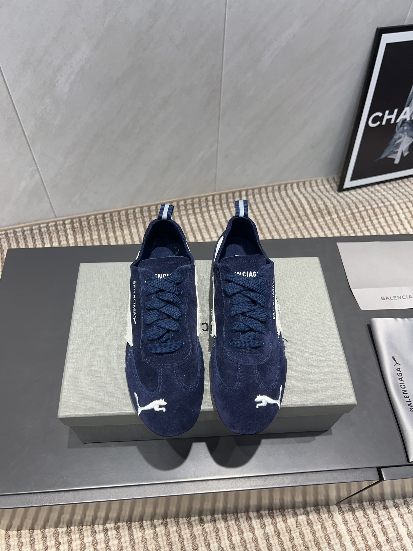 balenciaga スニーカー レディーススーパーコピー カジュアルシューズ PUMAとコラボ 運動 ブルー_1