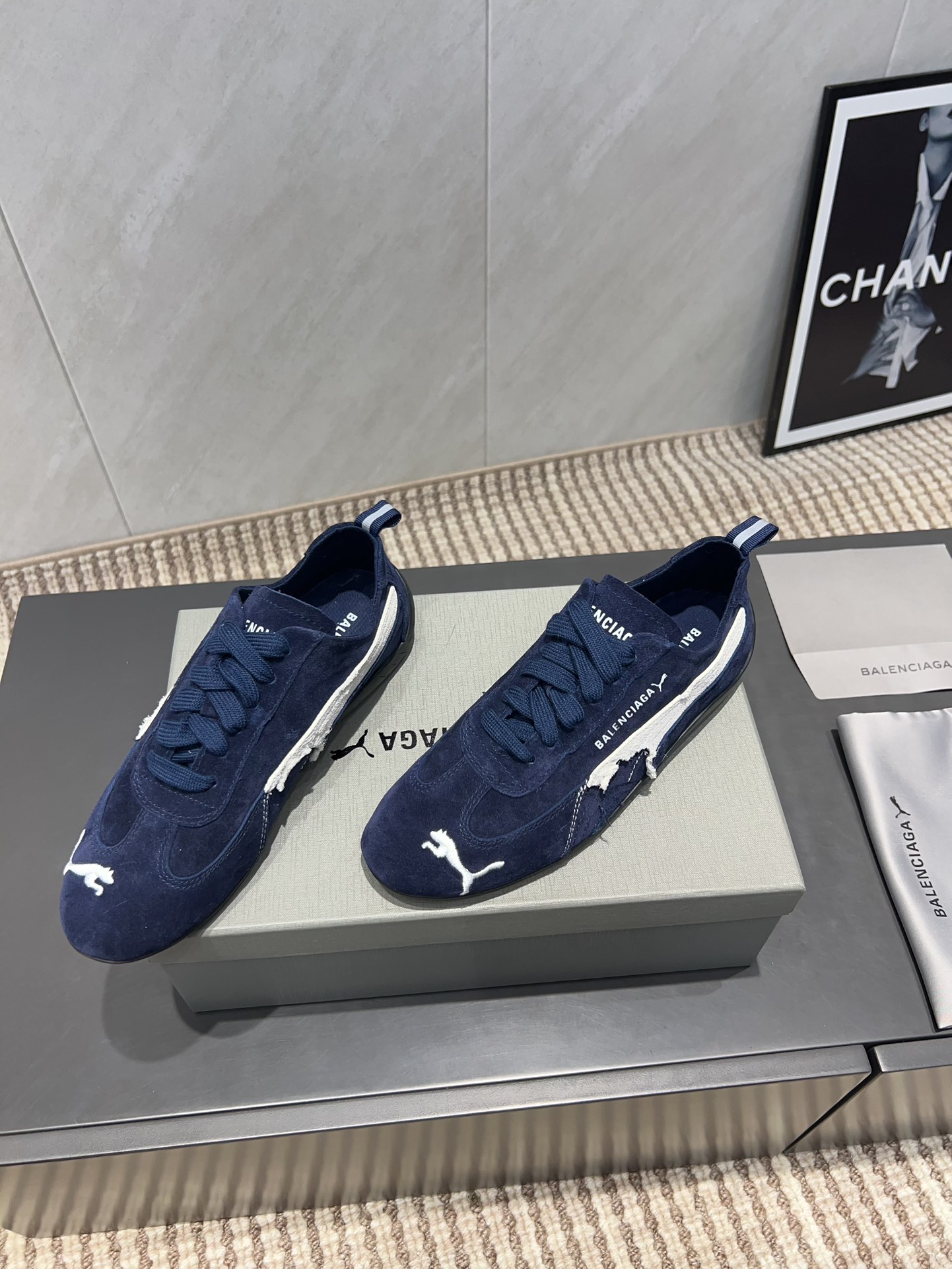 balenciaga スニーカー レディーススーパーコピー カジュアルシューズ PUMAとコラボ 運動 ブルー_3