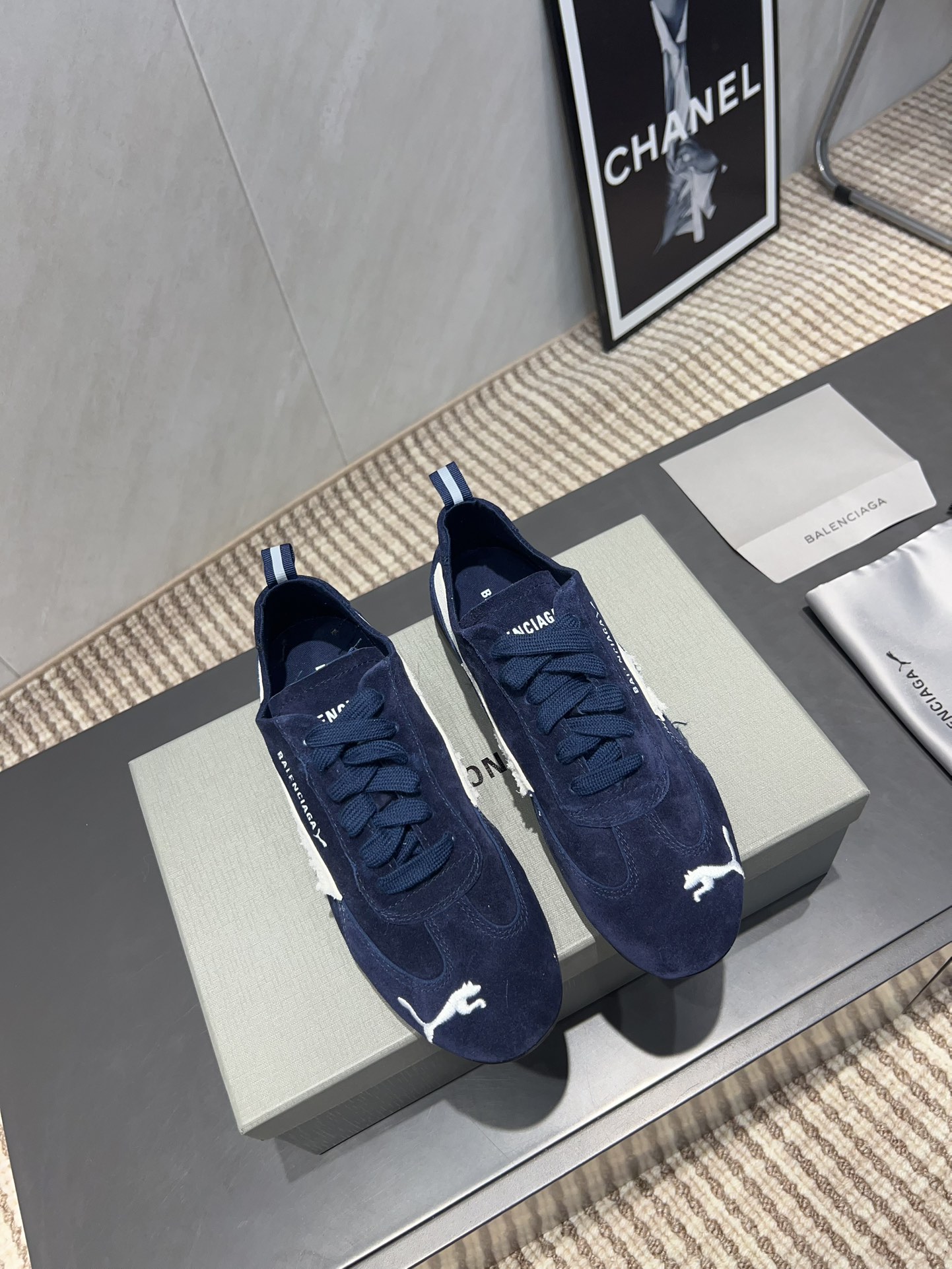 balenciaga スニーカー レディーススーパーコピー カジュアルシューズ PUMAとコラボ 運動 ブルー_4